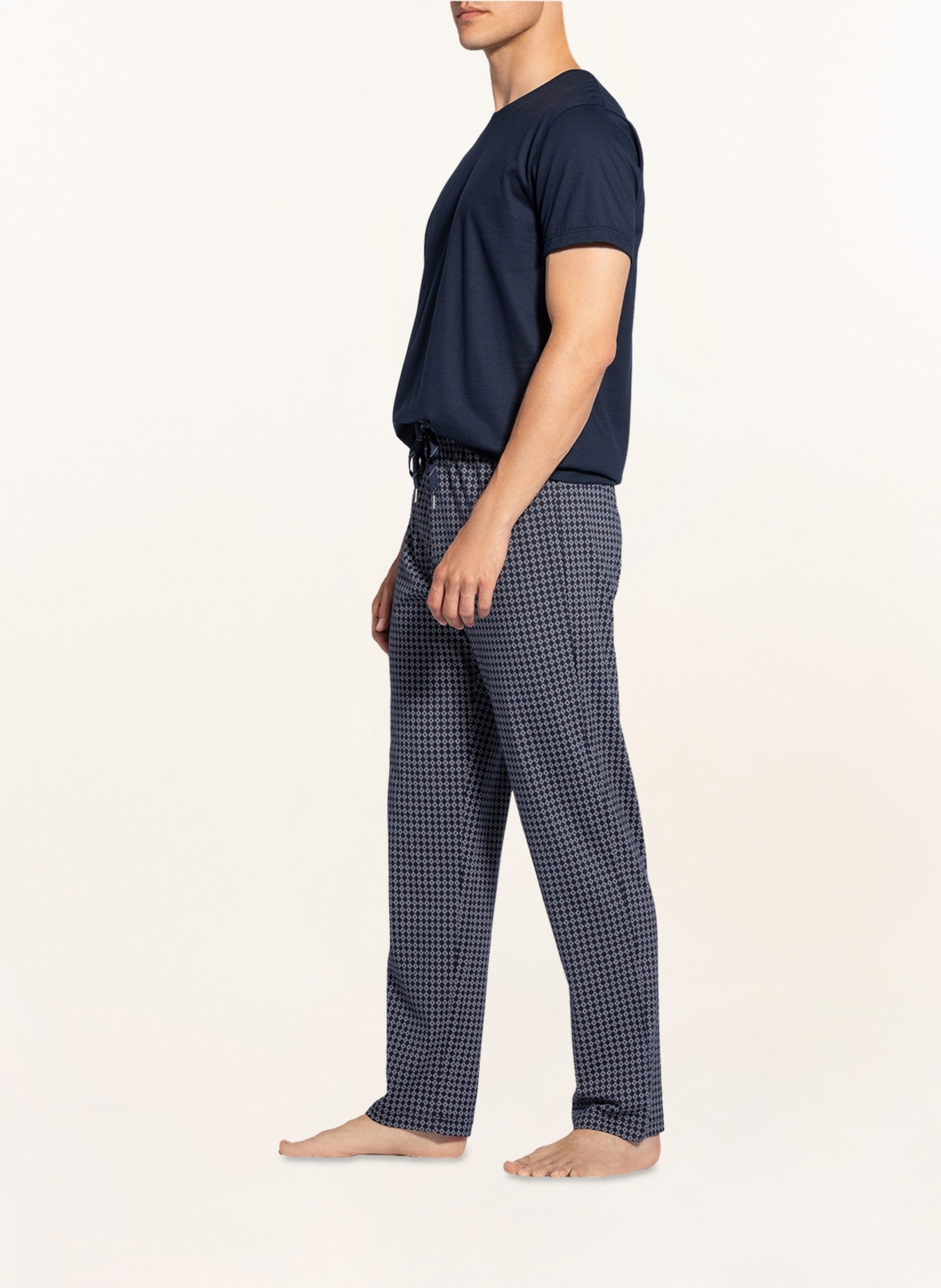CALIDA Pajama pants REMIX BASIC SLEEP, Color: DARK BLUE/ WHITE (Image 4)