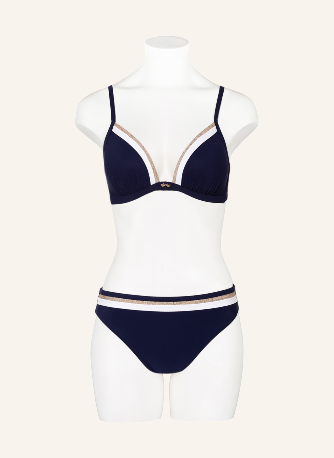 MARYAN MEHLHORN Bikini-Hose MARINER , Farbe: DUNKELBLAU/ WEISS/ GOLD (Bild 2)