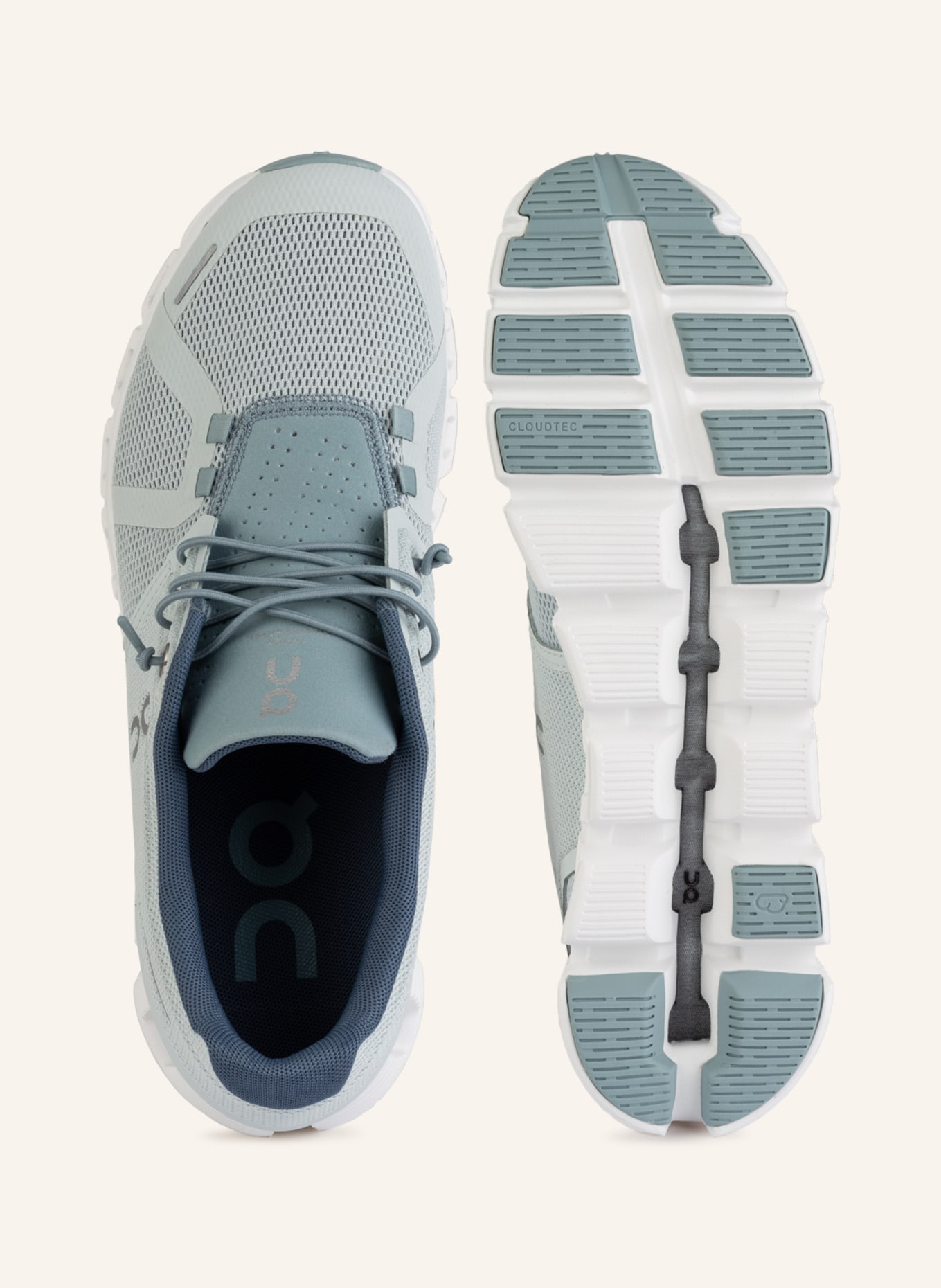 On Sneaker CLOUD 5.0, Farbe: MINT/ WEISS (Bild 5)