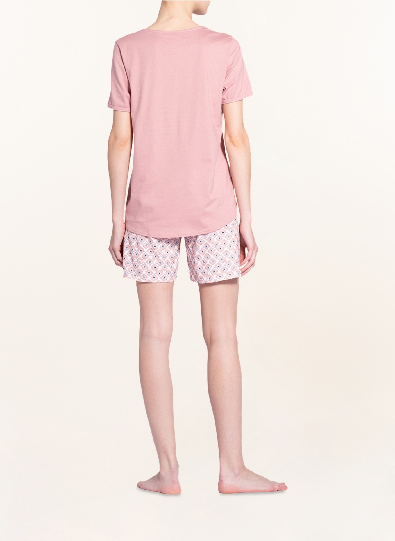CALIDA Shorty-Schlafanzug LOVELY NIGHTS, Farbe: WEISS/ ROSÉ/ HELLBLAU (Bild 3)