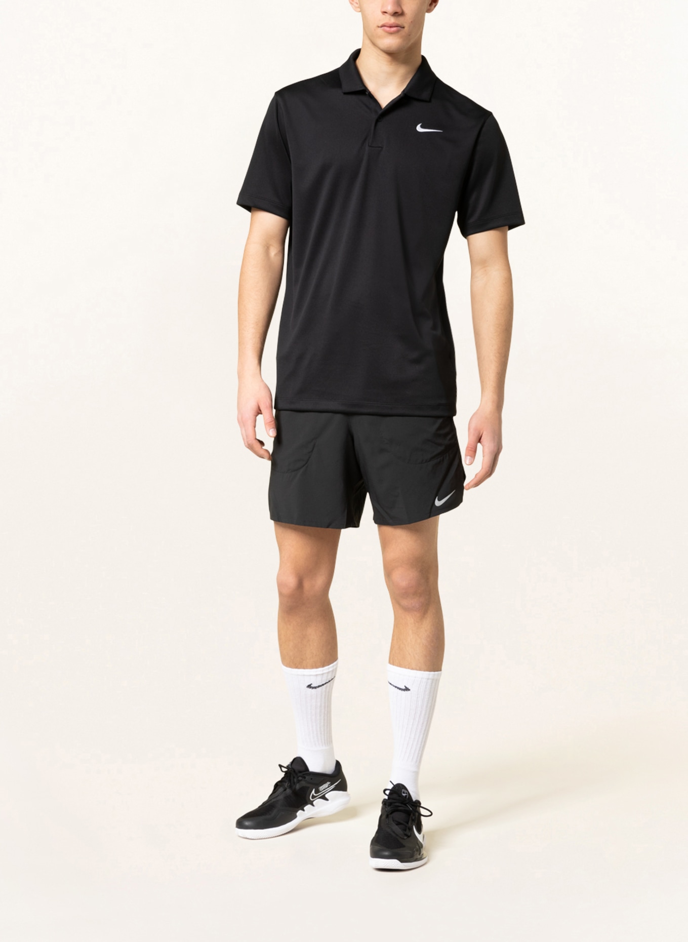 Nike Funktions-Poloshirt NIKECOURT DRI-FIT, Farbe: SCHWARZ/ WEISS (Bild 2)