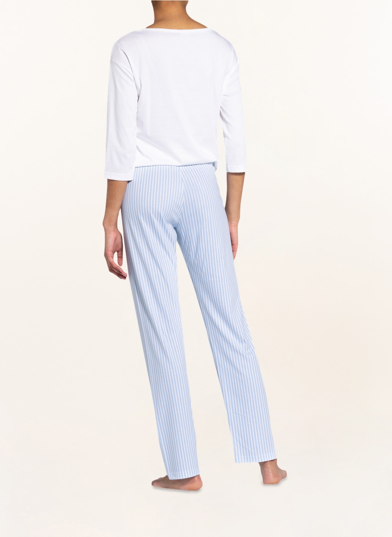 mey Pajama pants series SLEEPSATION , Color: WHITE/ LIGHT BLUE (Image 3)