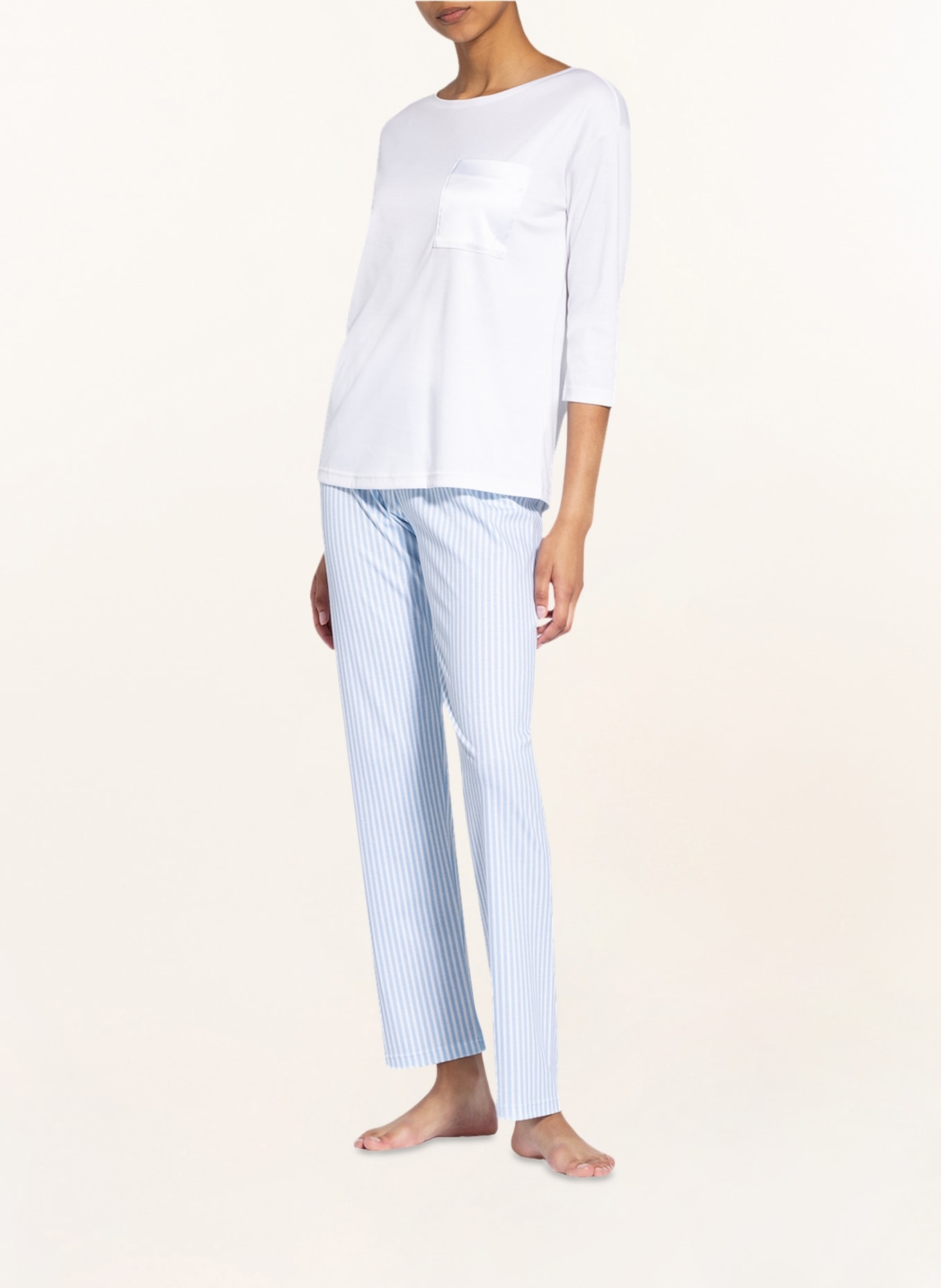 mey Pajama shirt series SLEEPSATION with 3/4 sleeves , Color: WHITE (Image 2)