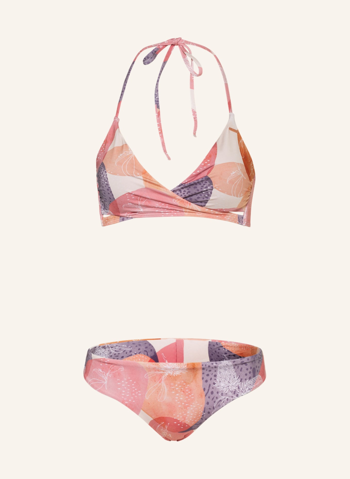 O'NEILL Bralette bikini GLOBAL BAAY MAOI, Color: ROSE/ LIGHT PURPLE/ ECRU (Image 1)