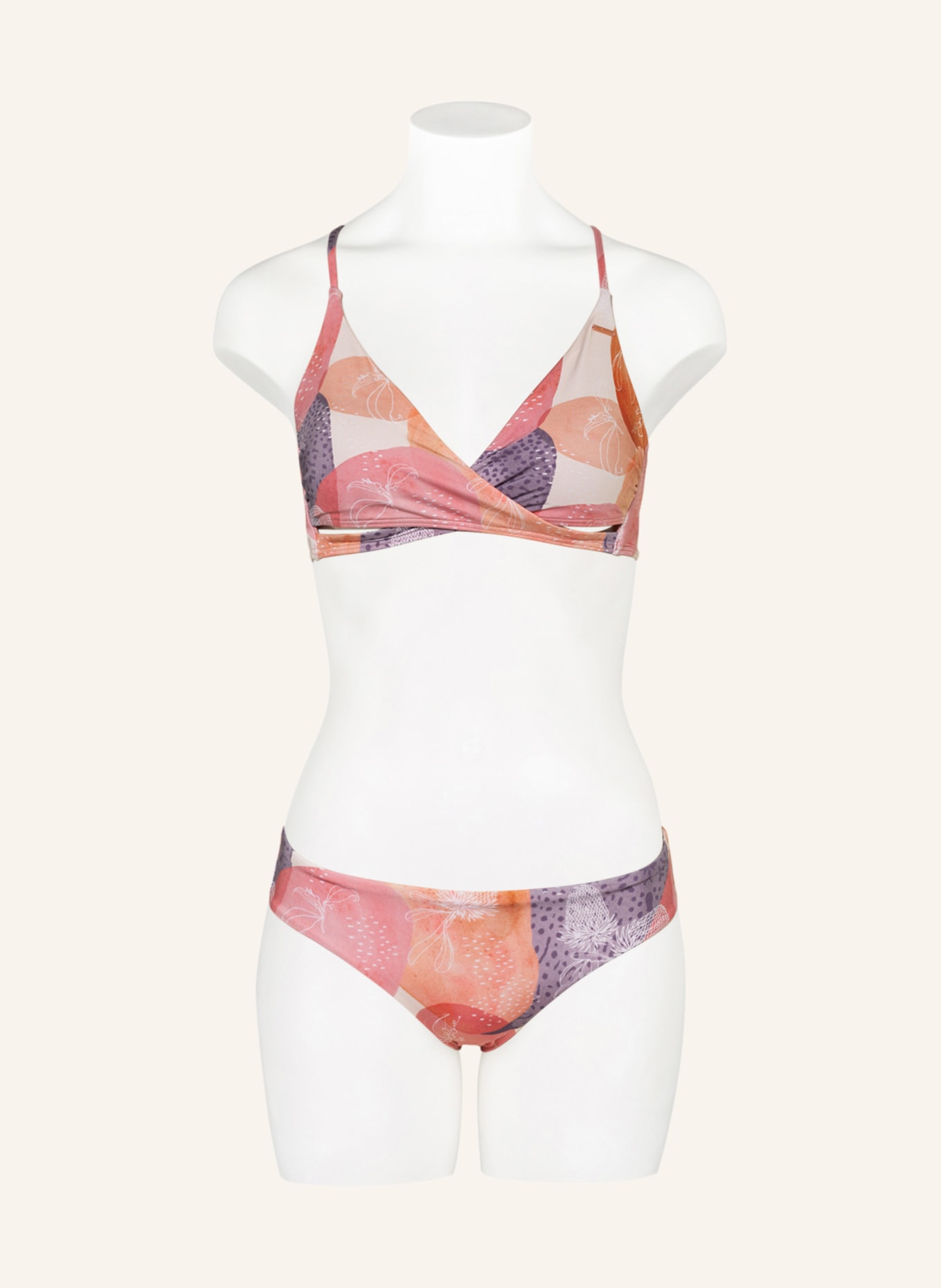 O'NEILL Bralette bikini GLOBAL BAAY MAOI, Color: ROSE/ LIGHT PURPLE/ ECRU (Image 4)