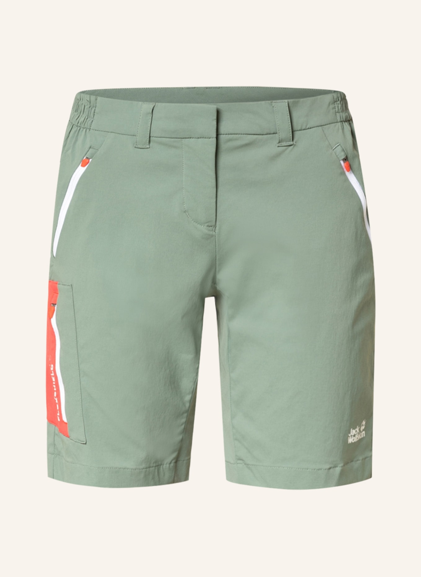 Jack Wolfskin Outdoor-Shorts OVERLAND, Farbe: HELLGRÜN (Bild 1)