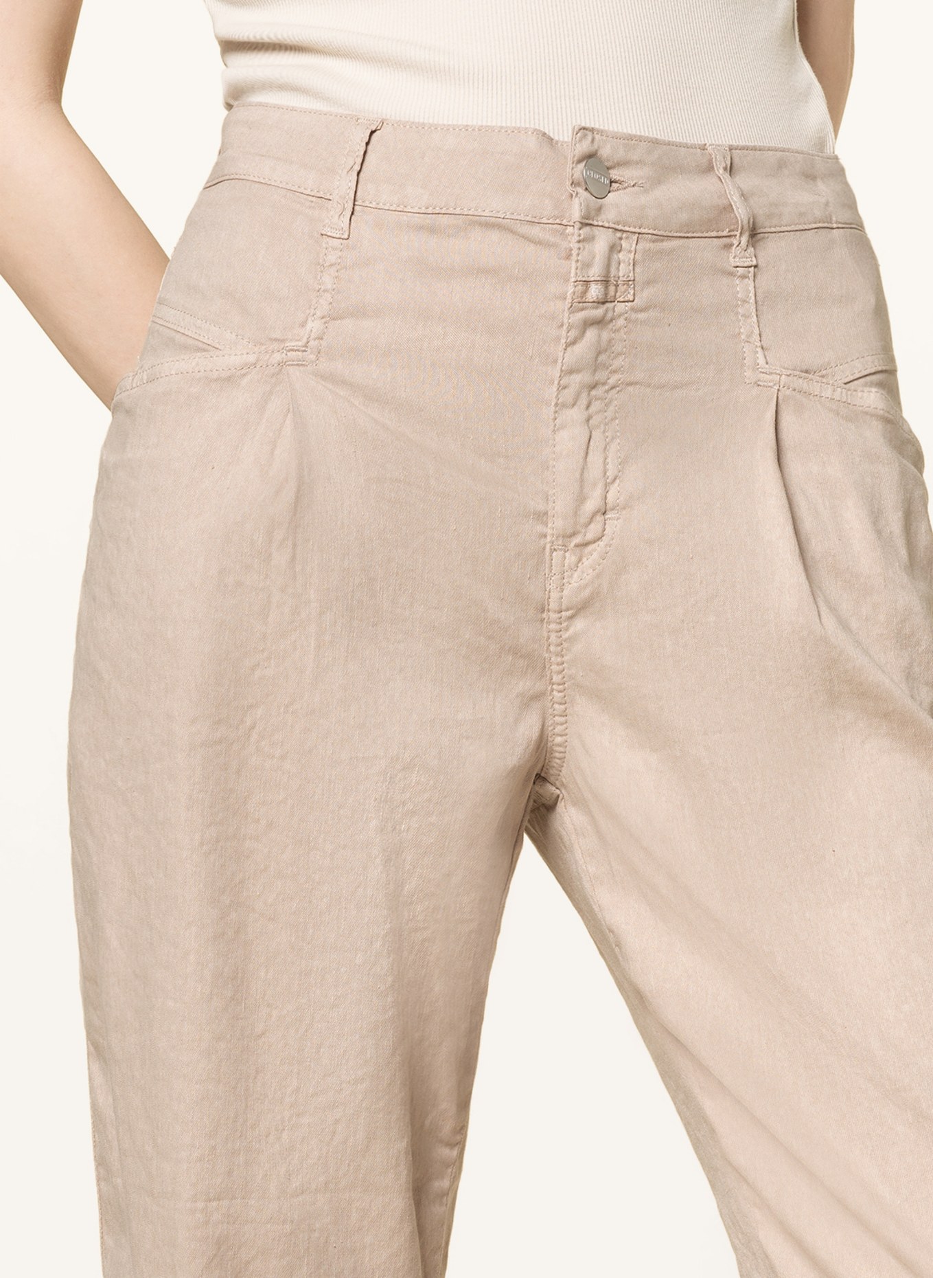 CLOSED Trousers PEARL with linen, Color: BEIGE (Image 5)