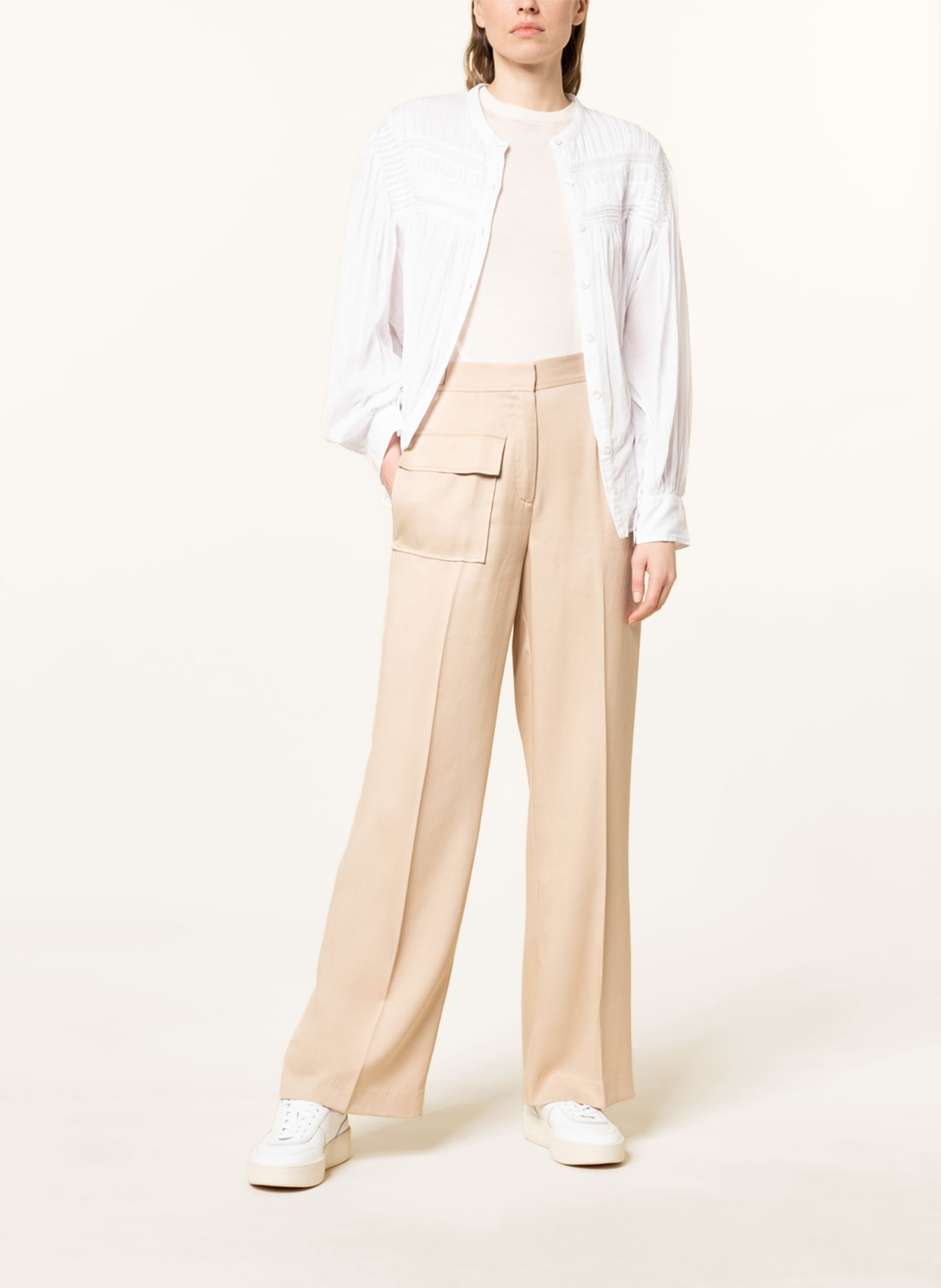 Calvin Klein Wide leg trousers , Color: BEIGE (Image 2)
