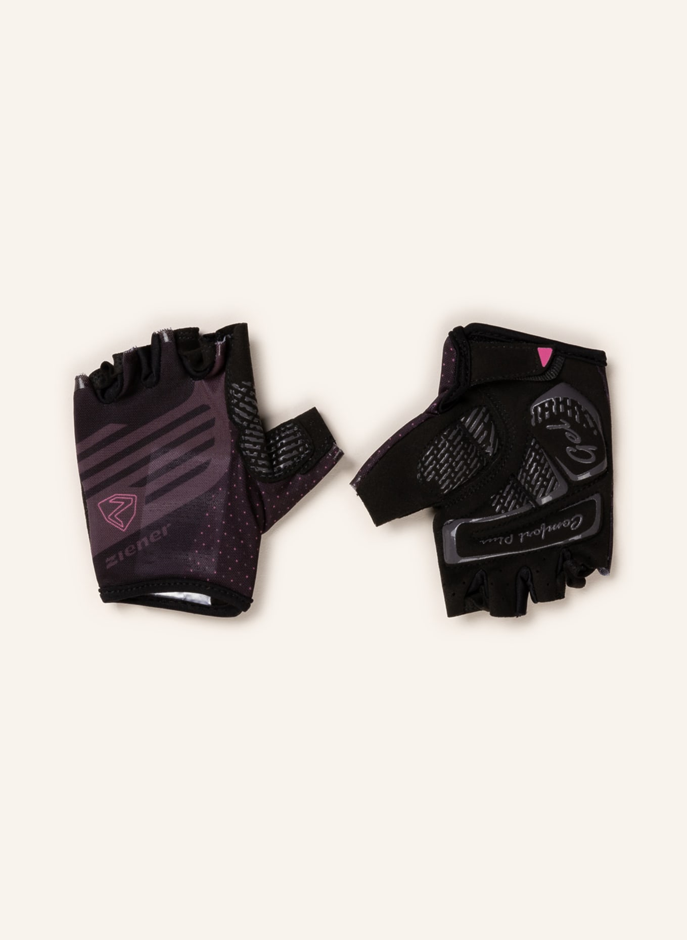 ziener Cycling gloves CLARETE, Color: BLACK (Image 1)