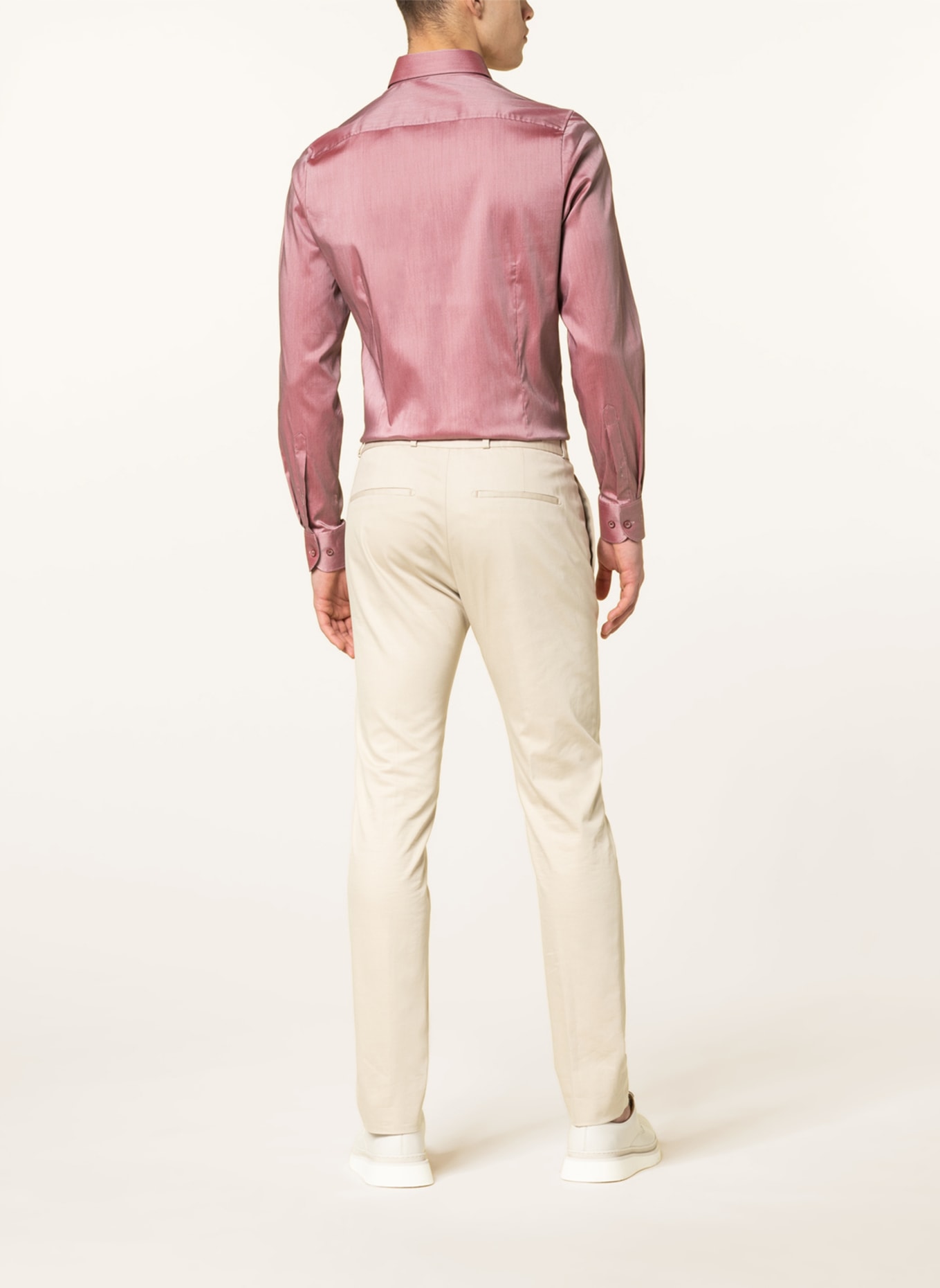 OLYMP Koszula z dżerseju Level Five 24/Seven body fit, Kolor: CIEMNOCZERWONY (Obrazek 3)