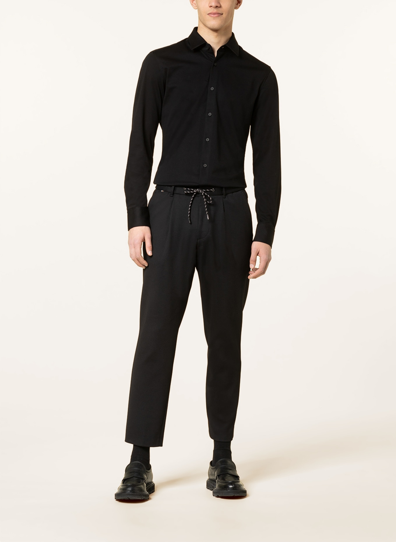 BOSS Jerseyhemd HANK Slim Fit, Farbe: SCHWARZ (Bild 2)