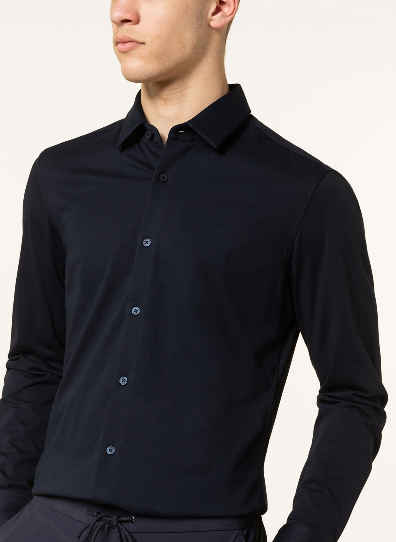 BOSS Jerseyhemd HANK Slim Fit, Farbe: DUNKELBLAU (Bild 4)