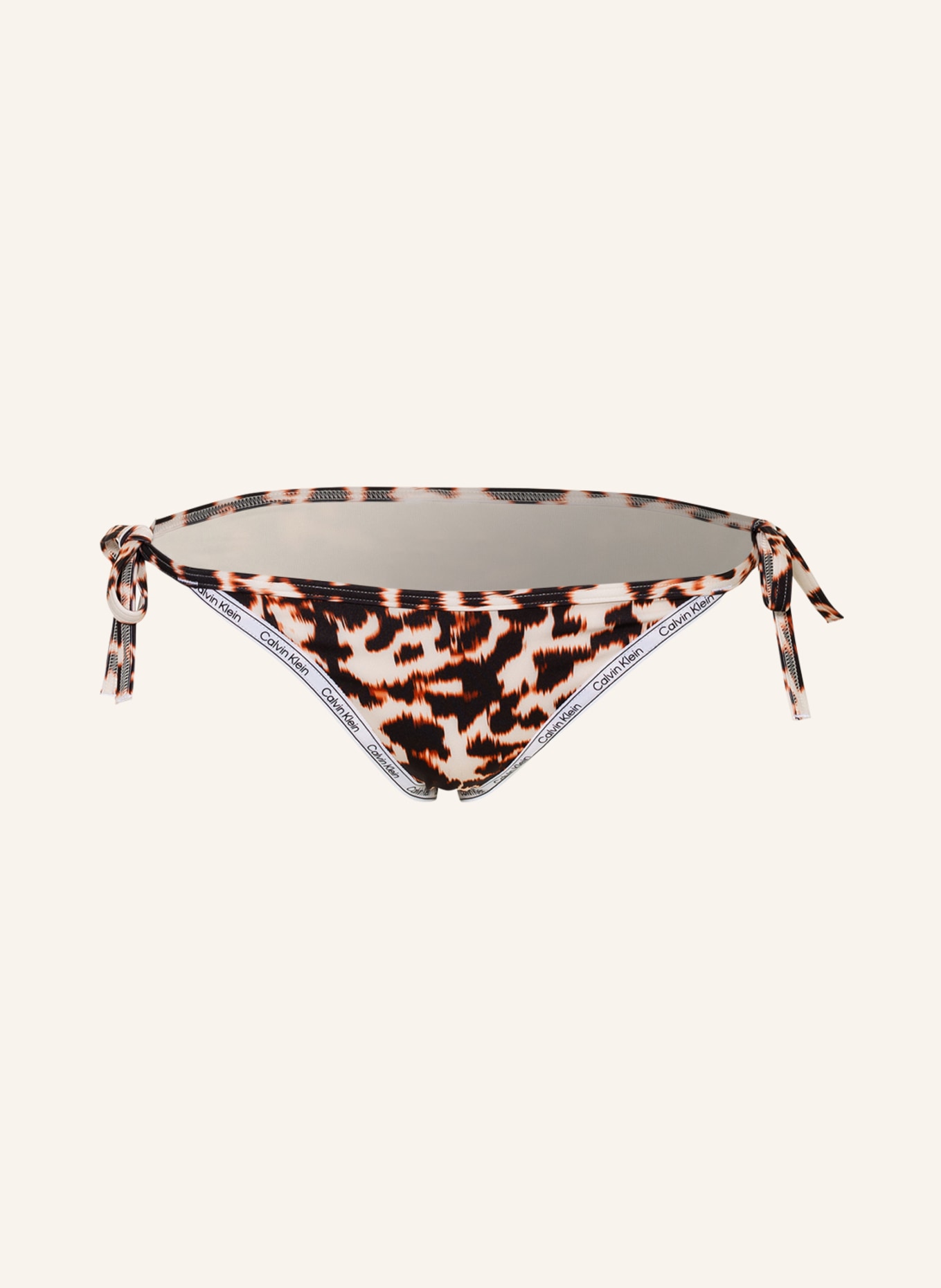 Calvin Klein Dół od bikini LOGO TAPE, Kolor: CZARNY/ CIEMNOPOMARAŃCZOWY/ KREMOWY (Obrazek 1)