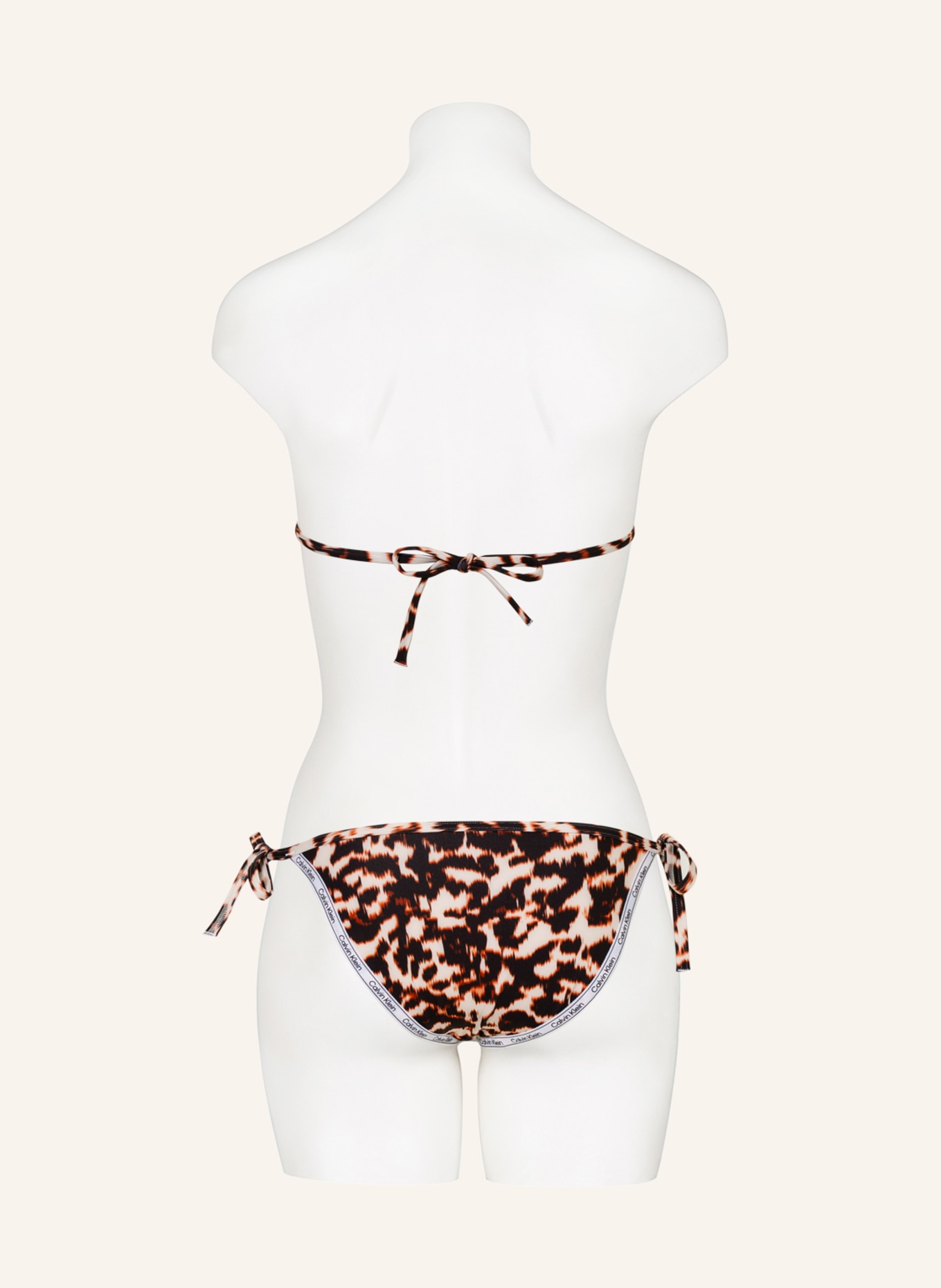 Calvin Klein Bikini bottoms LOGO TAPE, Color: BLACK/ DARK ORANGE/ CREAM (Image 3)