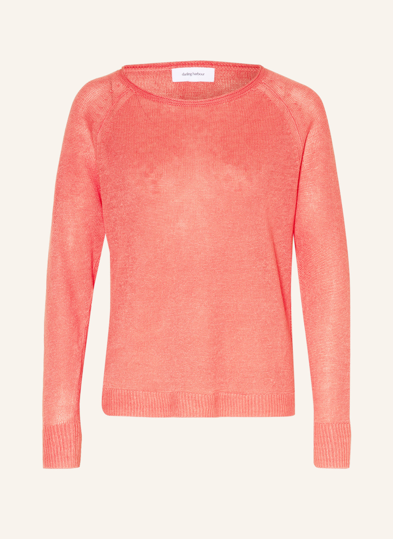 darling harbour Linen sweater, Color: LIGHT RED (Image 1)
