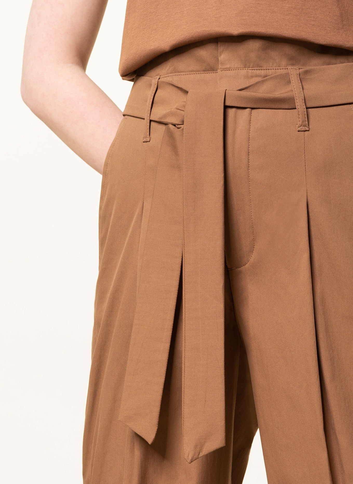 CINQUE Spodnie paperbag CISUSI, Kolor: BRĄZOWY (Obrazek 5)