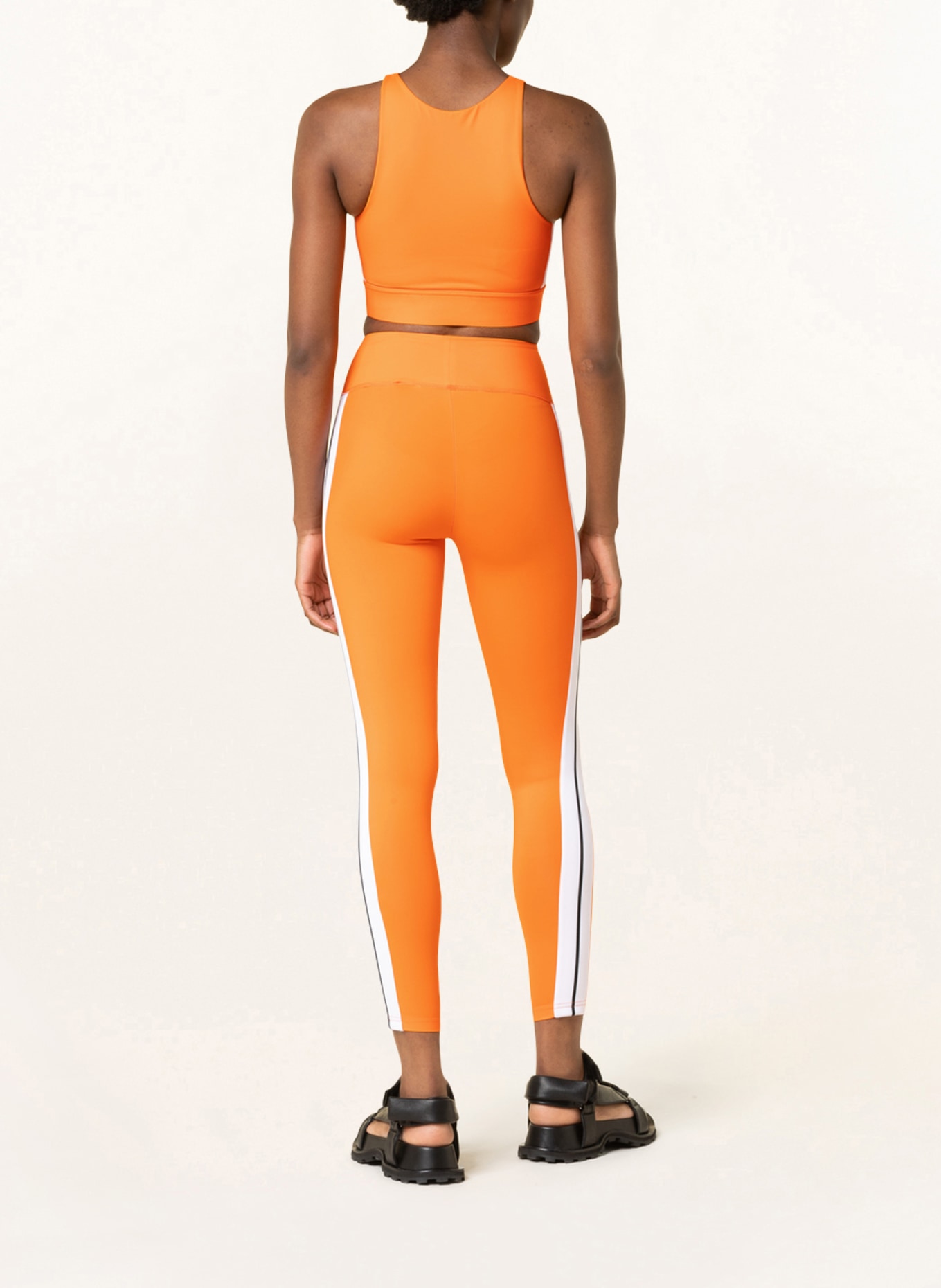 Palm Angels Cropped top, Color: ORANGE/ WHITE (Image 3)