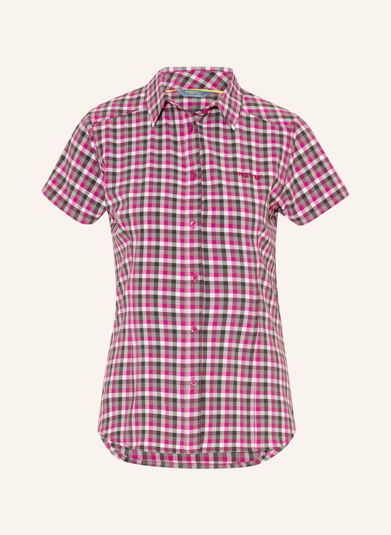 me°ru' Outdoor-Bluse OTTA, Farbe: PINK/ WEISS/ DUNKELGRAU (Bild 1)