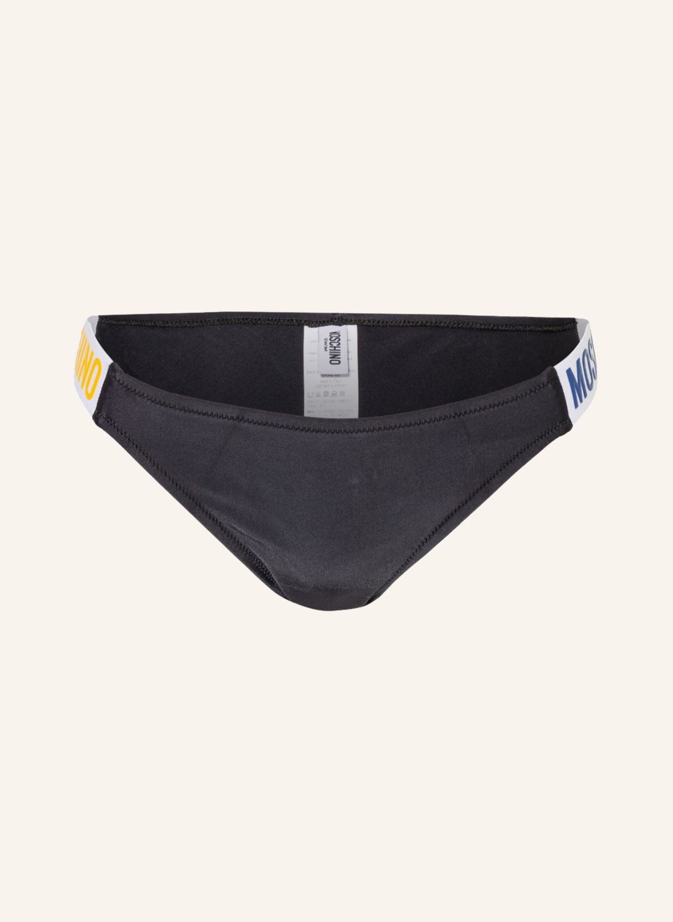 MOSCHINO Basic bikini bottoms MULTICOLOR ELASTIC, Color: BLACK/ WHITE (Image 1)