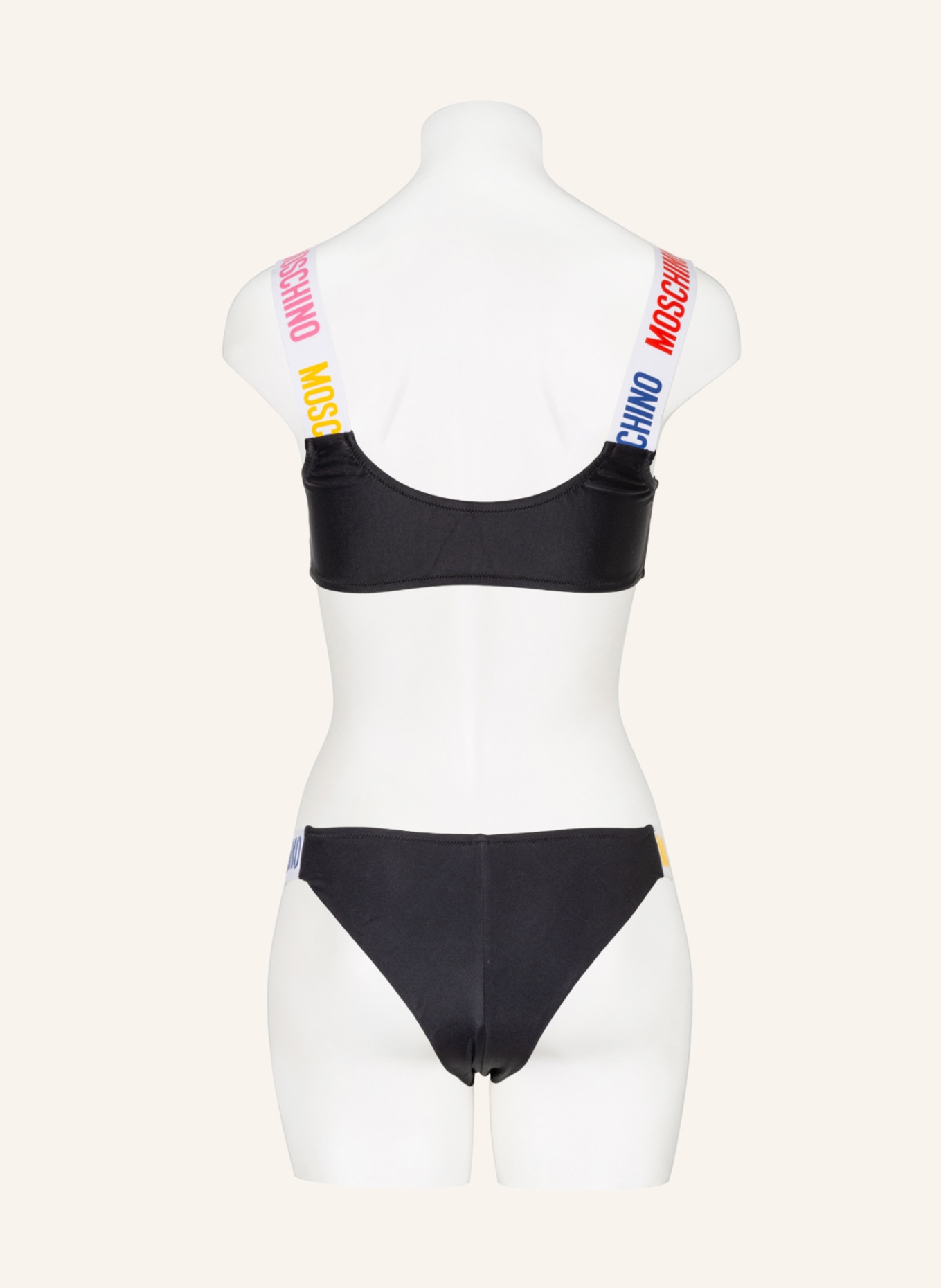 MOSCHINO Basic bikini bottoms MULTICOLOR ELASTIC, Color: BLACK/ WHITE (Image 3)