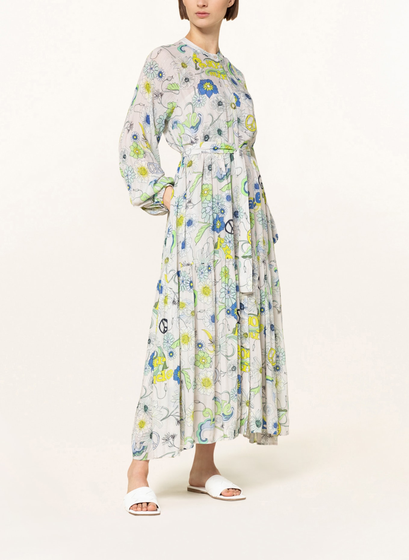 LIEBLINGSSTÜCK Dzianinowa sukienka ELULAL z błyszczącą przędzą, Kolor: JASNOŻÓŁTY/ MIĘTOWY/ JASNONIEBIESKI (Obrazek 2)