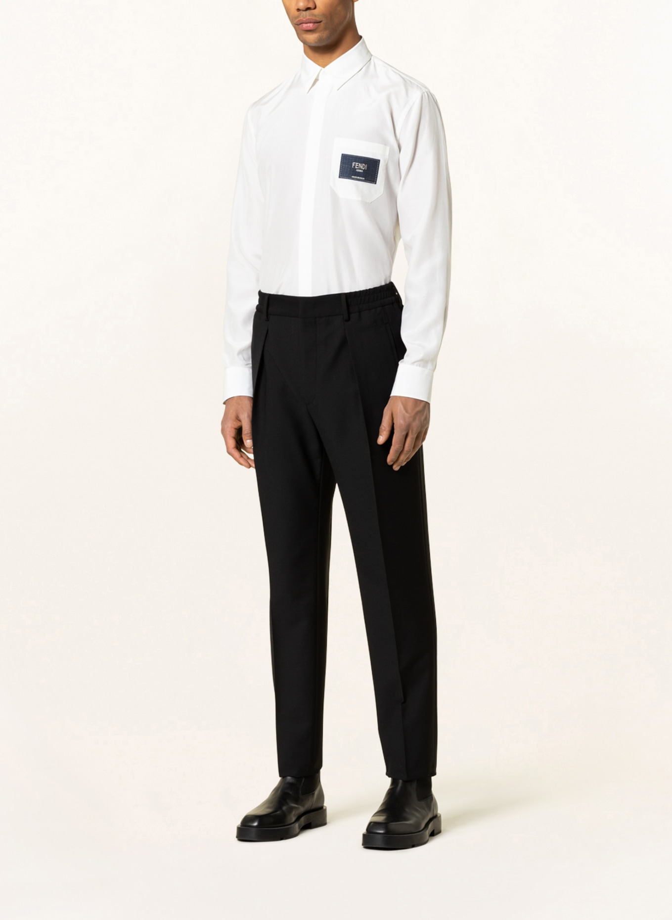 FENDI Trousers slim fit, Color: BLACK (Image 3)