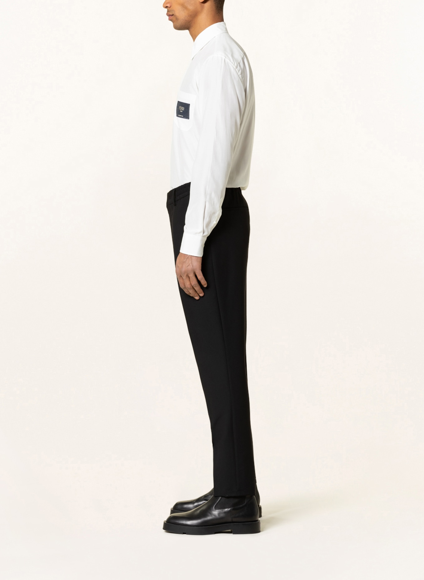 FENDI Spodnie slim fit, Kolor: CZARNY (Obrazek 5)