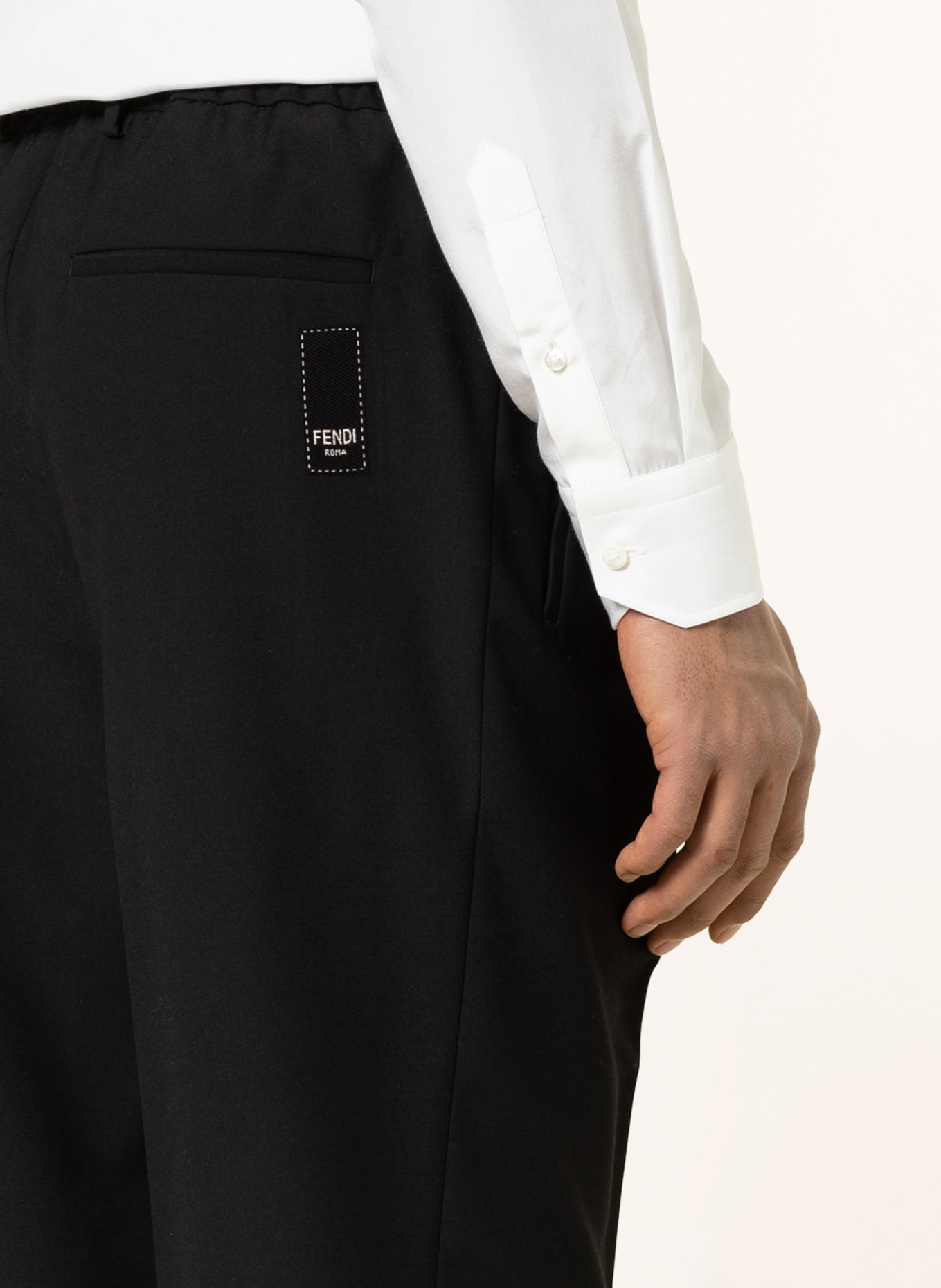 FENDI Trousers slim fit, Color: BLACK (Image 6)