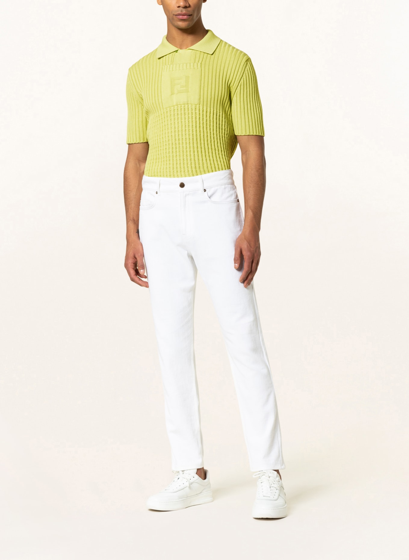 FENDI Knit polo shirt , Color: LIGHT GREEN (Image 2)