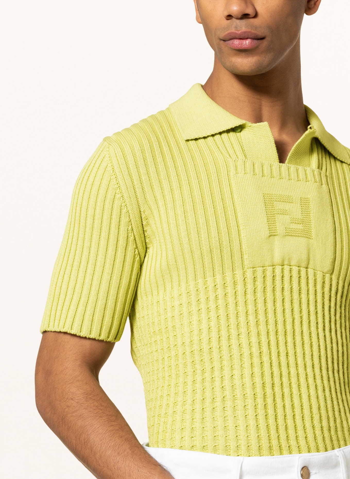 FENDI Knit polo shirt , Color: LIGHT GREEN (Image 4)