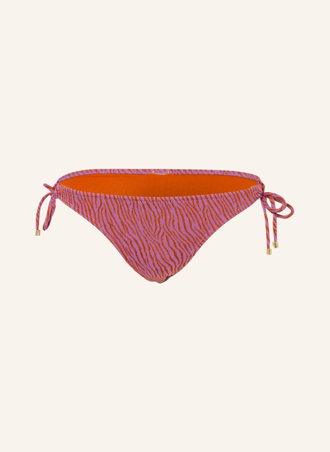 CYELL Trojúhelníkové bikinové kalhotky ZUMBA ZEBRA, Barva: FIALOVÁ/ TMAVĚ ORANŽOVÁ (Obrázek 1)