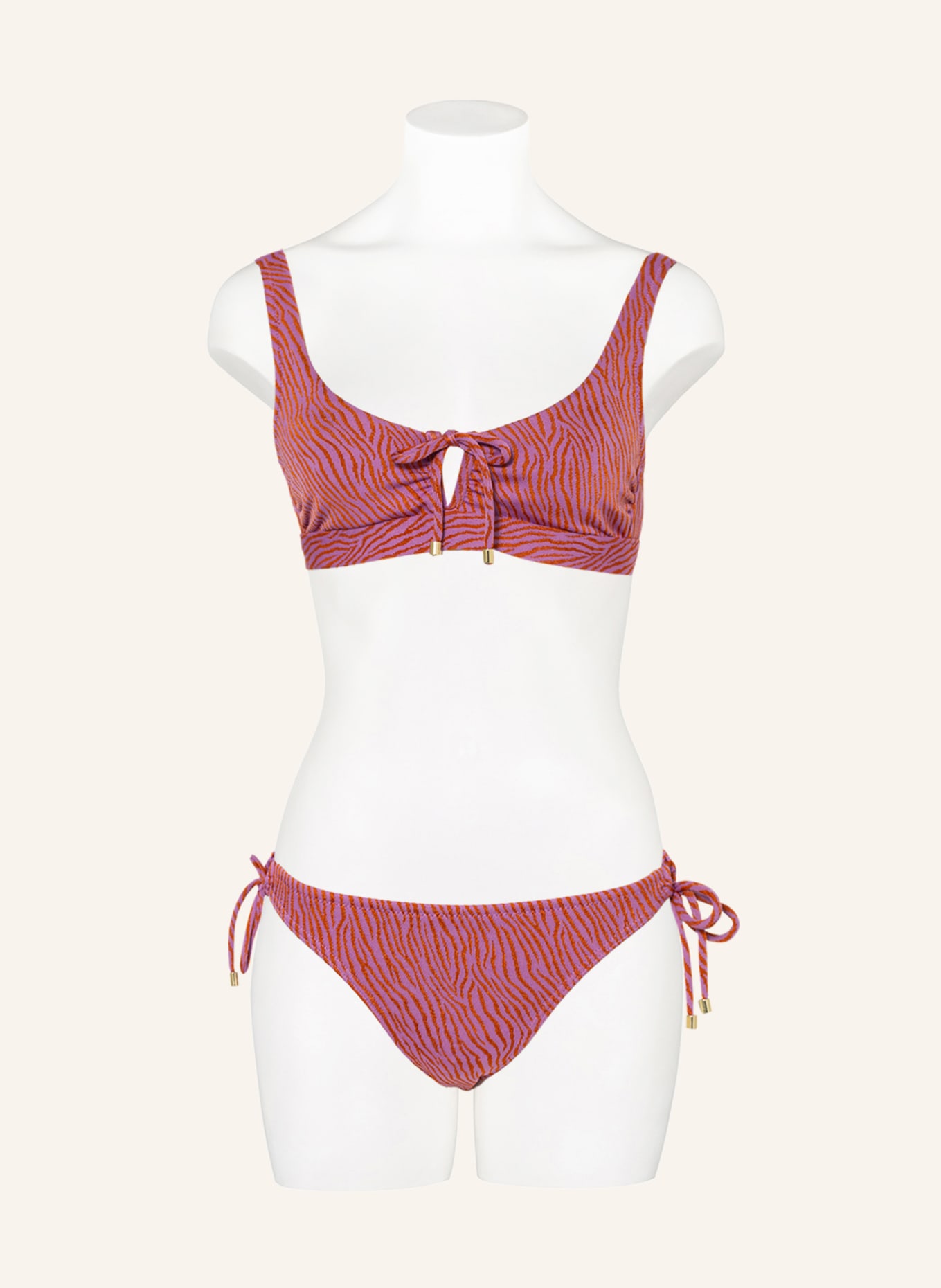 CYELL Triangel-Bikini-Hose ZUMBA ZEBRA, Farbe: LILA/ DUNKELORANGE (Bild 2)