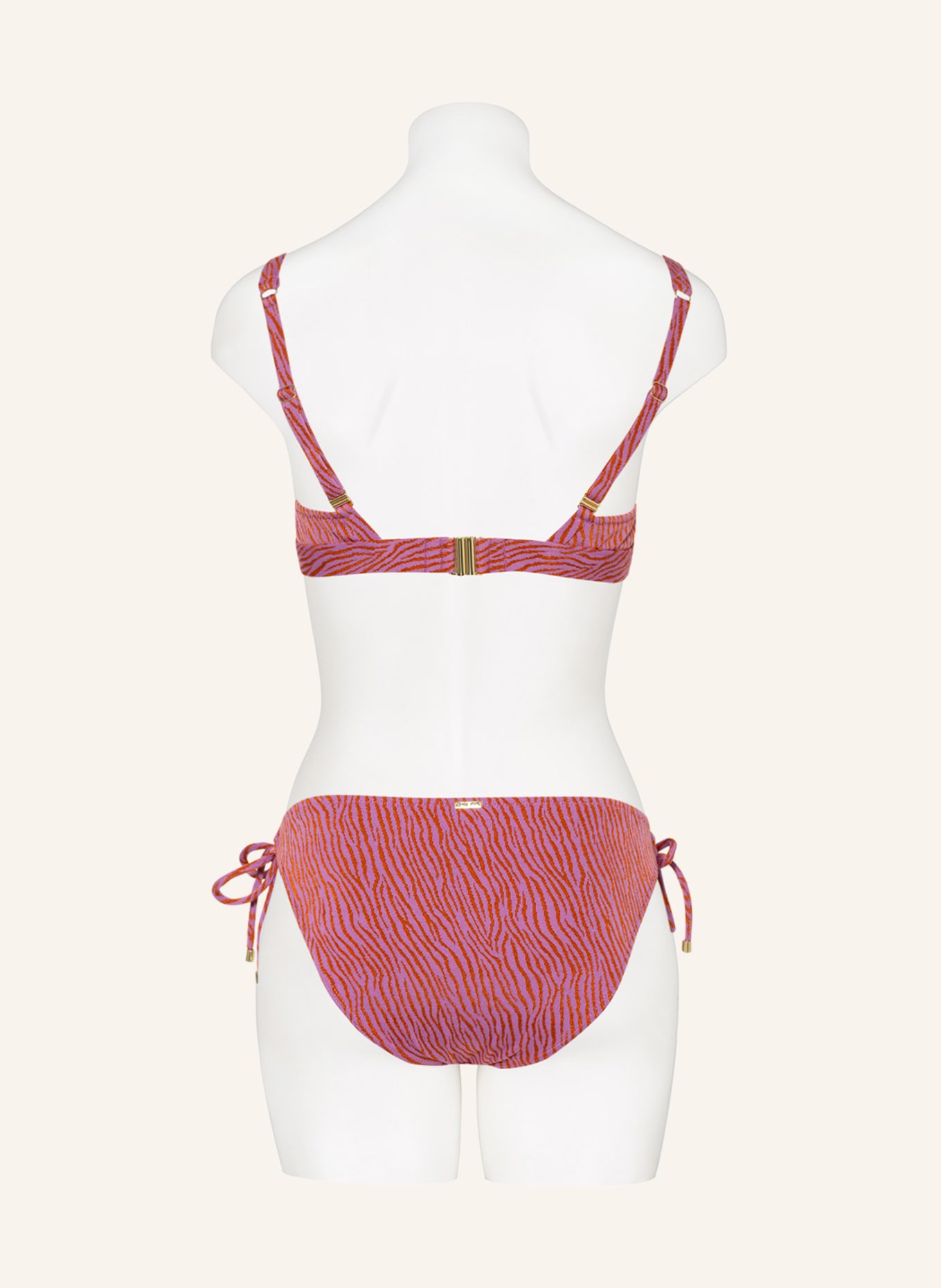 CYELL Triangle bikini bottoms ZUMBA ZEBRA, Color: PURPLE/ DARK ORANGE (Image 3)