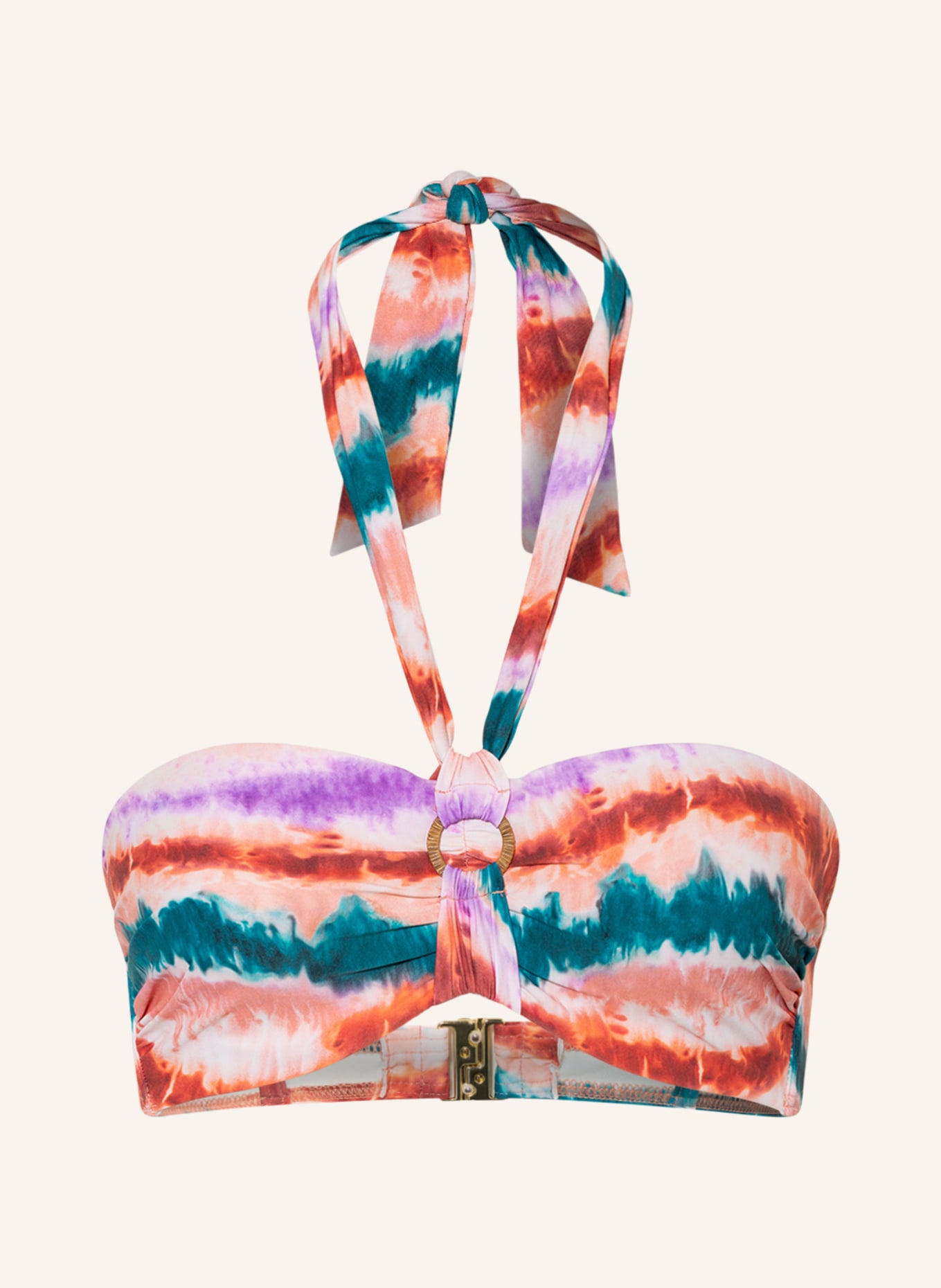 CYELL Góra od bikini bandeau INDIAN INK, Kolor: PETROL/ LILA/ ŁOSOSIOWY (Obrazek 1)