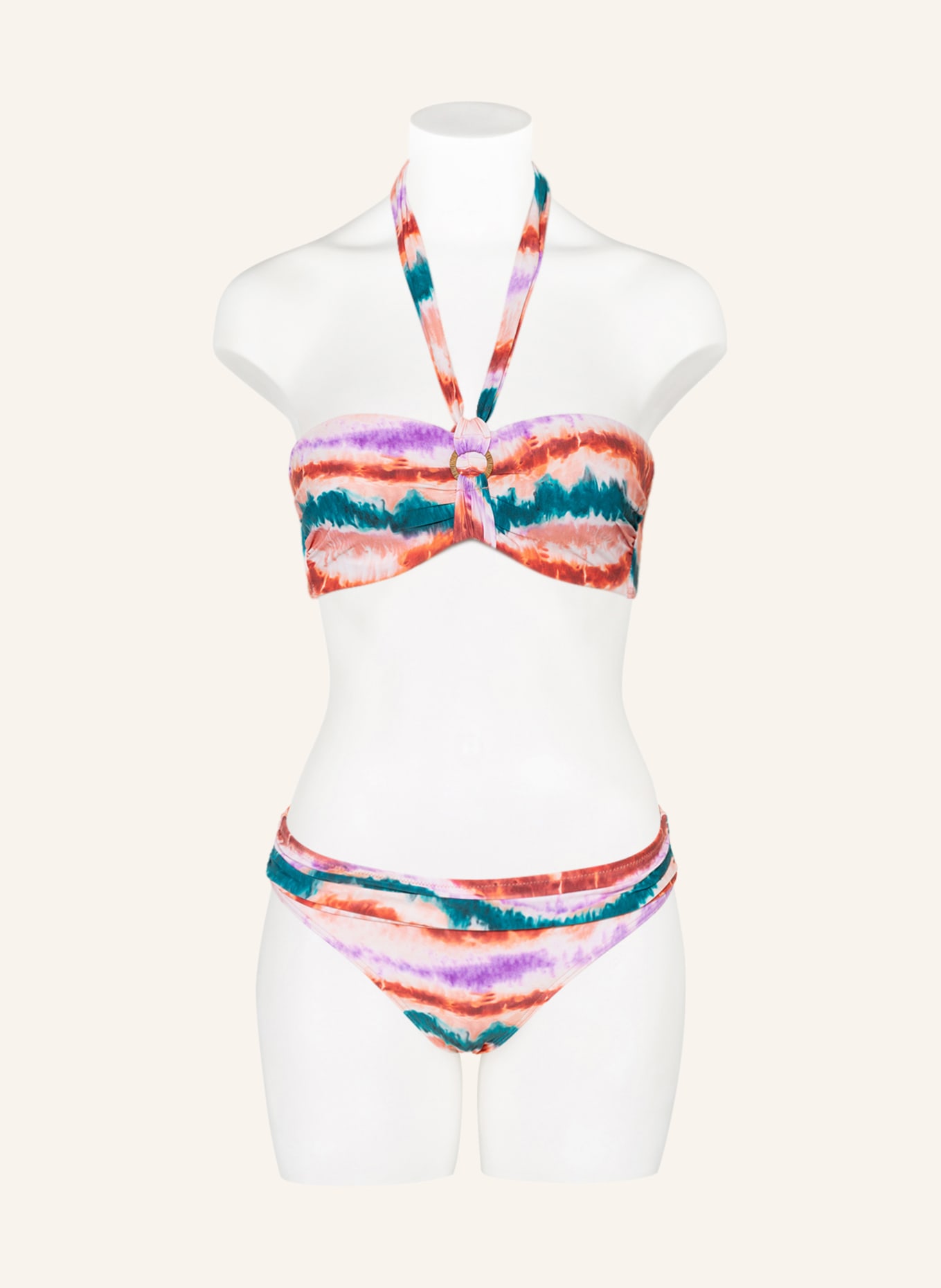 CYELL Góra od bikini bandeau INDIAN INK, Kolor: PETROL/ LILA/ ŁOSOSIOWY (Obrazek 2)
