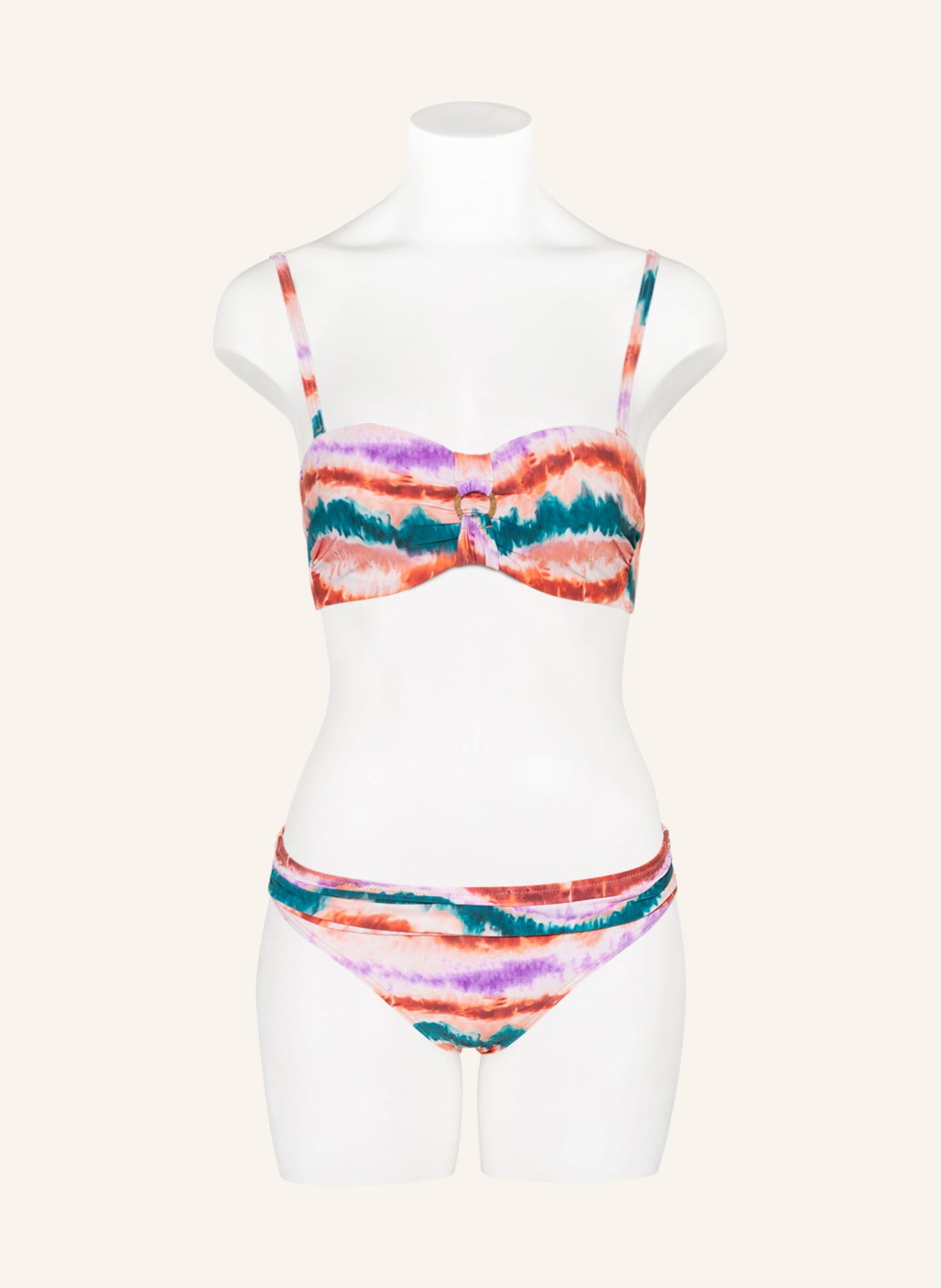 CYELL Bandeau bikini top INDIAN INK, Color: TEAL/ PURPLE/ SALMON (Image 4)