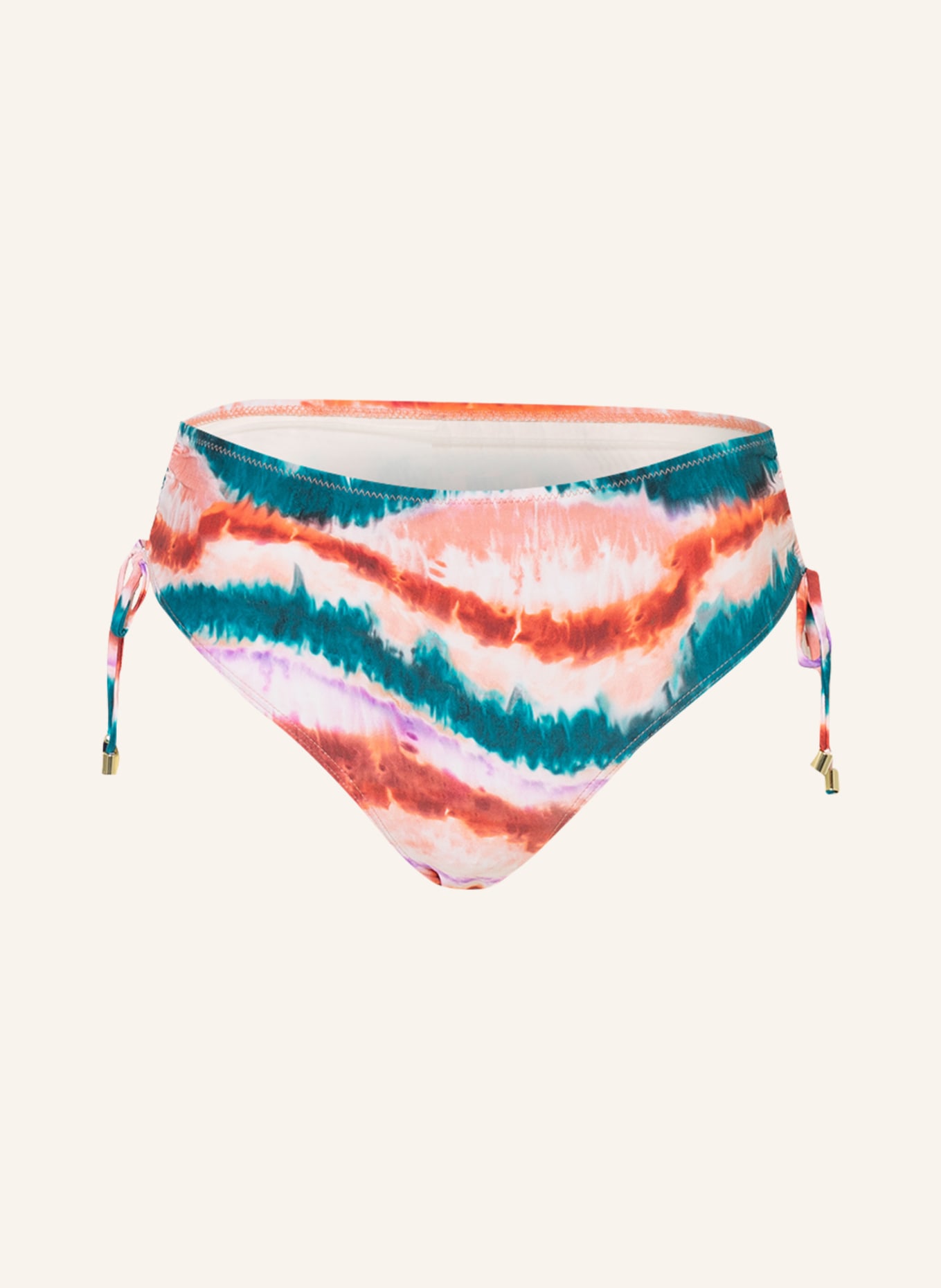 CYELL High-Waist-Bikini-Hose INDIAN INK, Farbe: PETROL/ DUNKELORANGE/ LILA (Bild 1)