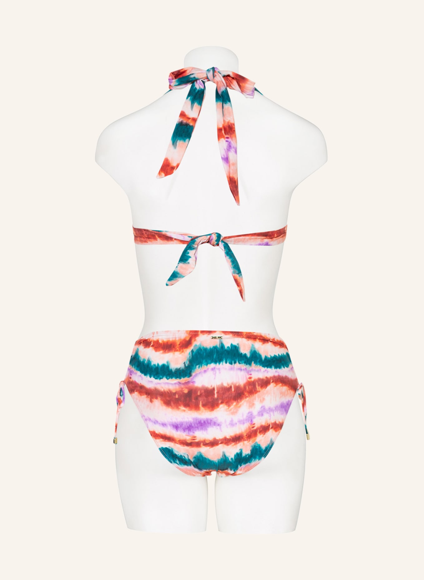 CYELL High-Waist-Bikini-Hose INDIAN INK, Farbe: PETROL/ DUNKELORANGE/ LILA (Bild 3)