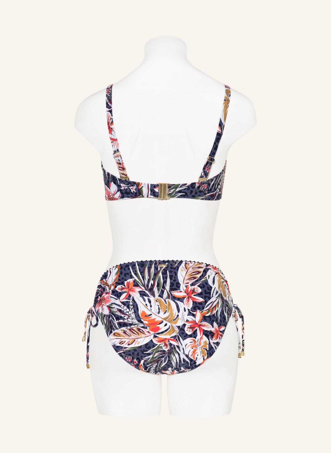 CYELL Underwired bikini top BOTANIC BEAUTY , Color: WHITE/ BLACK/ RED (Image 3)