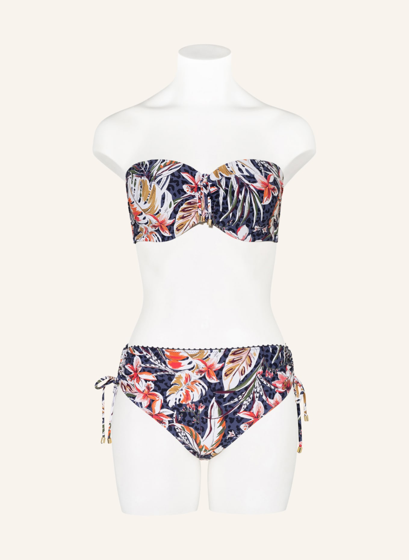 CYELL Underwired bikini top BOTANIC BEAUTY , Color: WHITE/ BLACK/ RED (Image 4)