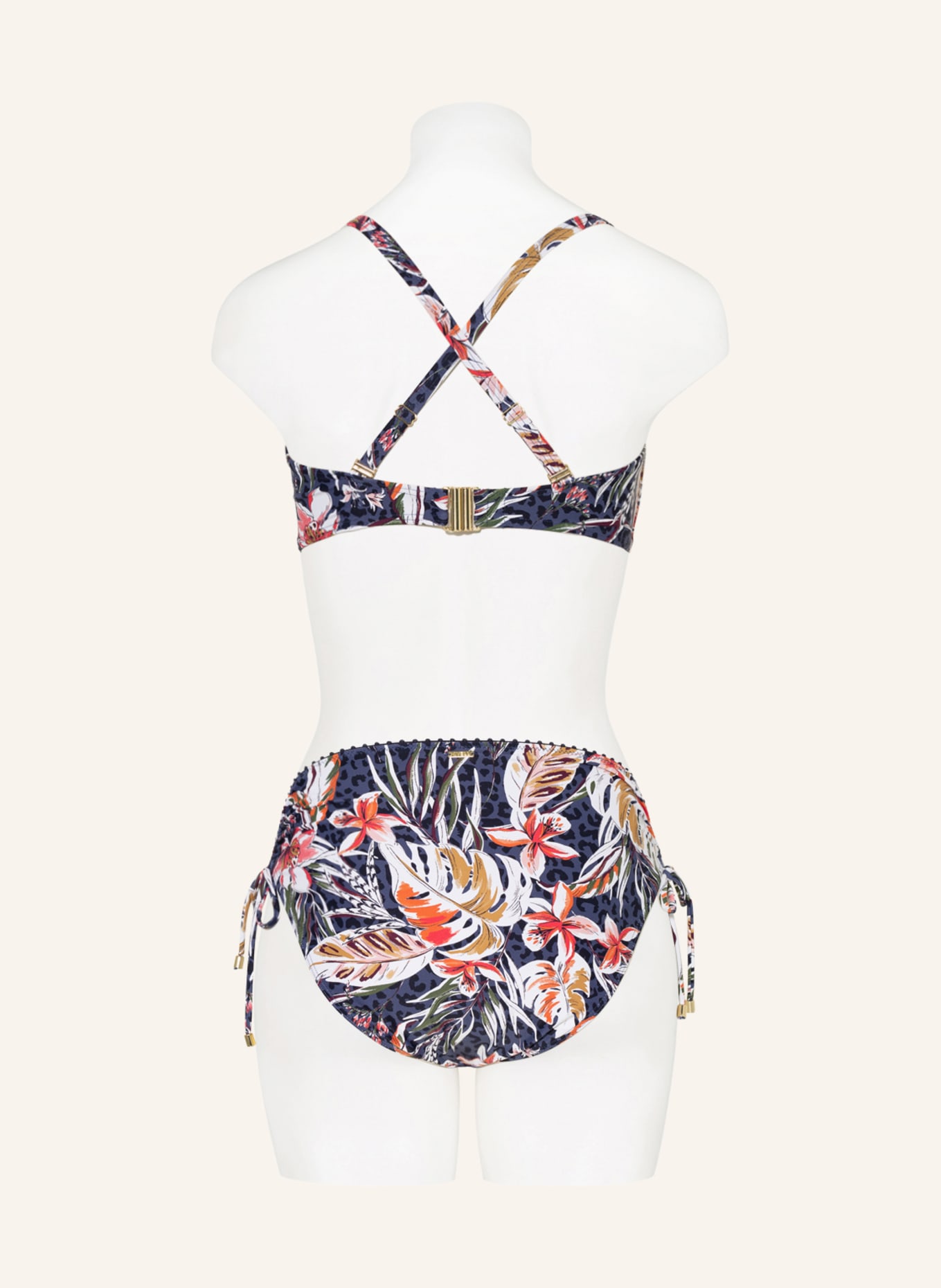 CYELL Underwired bikini top BOTANIC BEAUTY , Color: WHITE/ BLACK/ RED (Image 5)