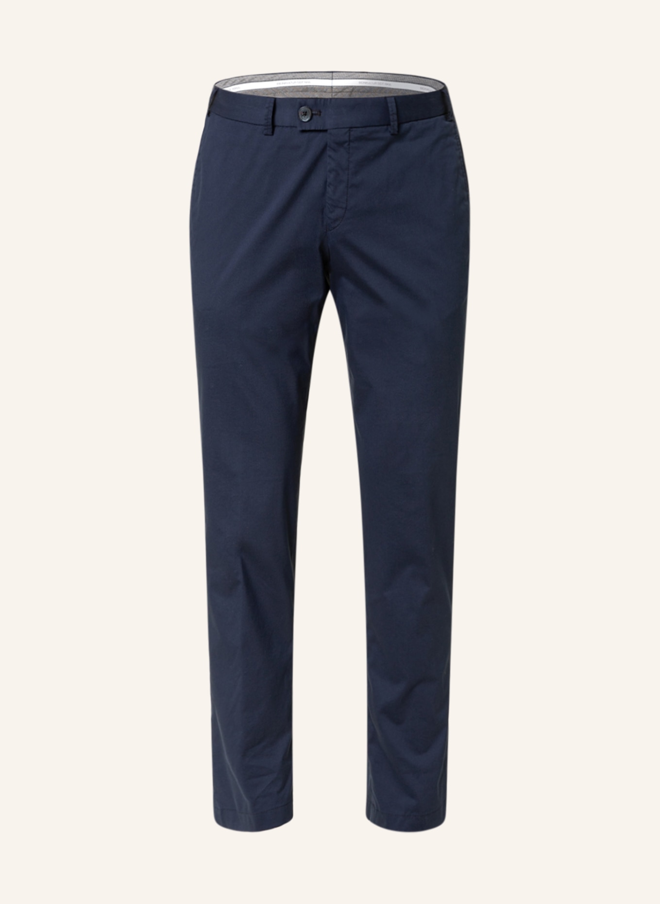 HILTL Chino Slim Straight Fit: TMAVĚ MODRÁ