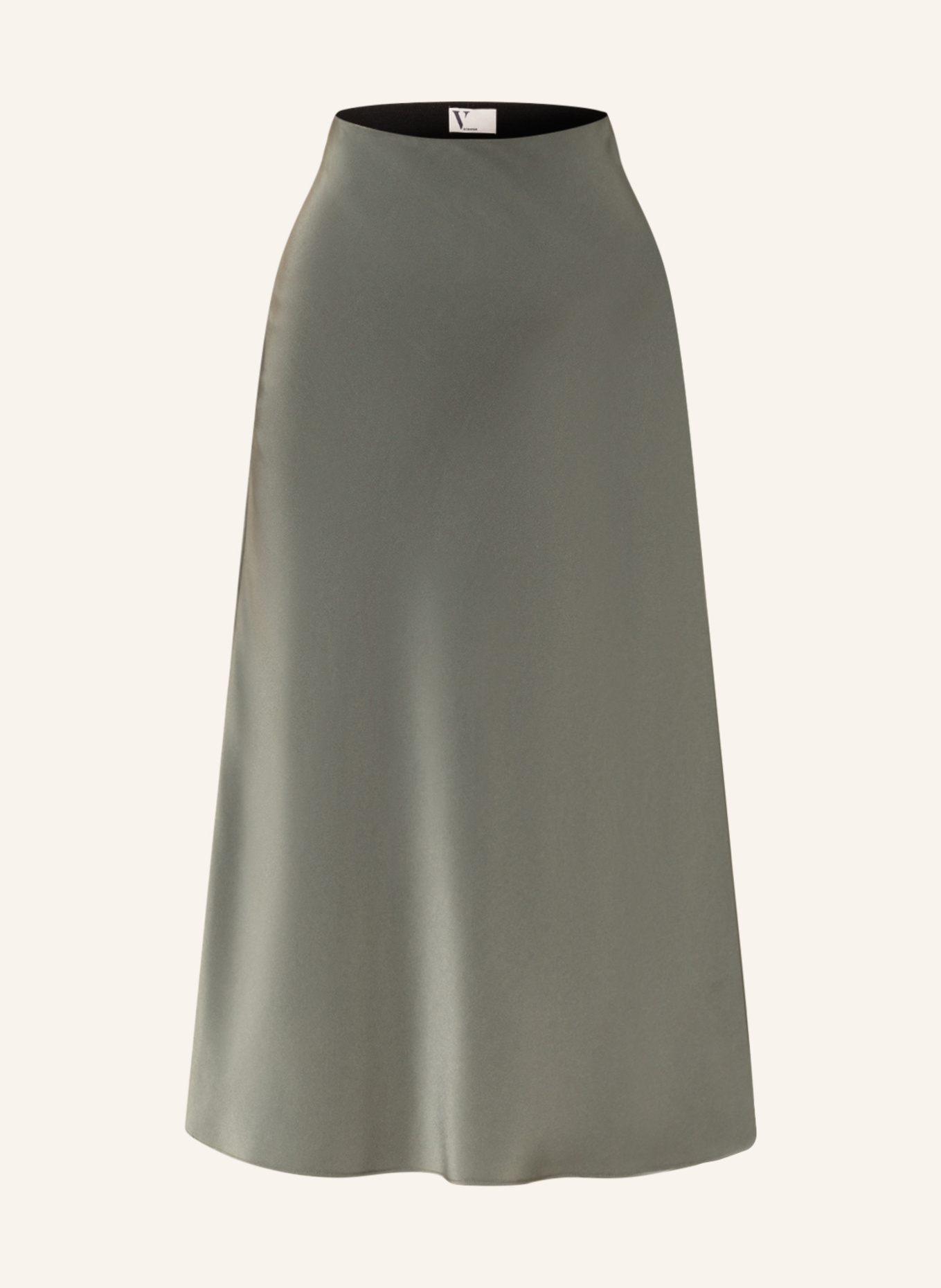 V by Vera Mont Satin skirt: OLIVE
