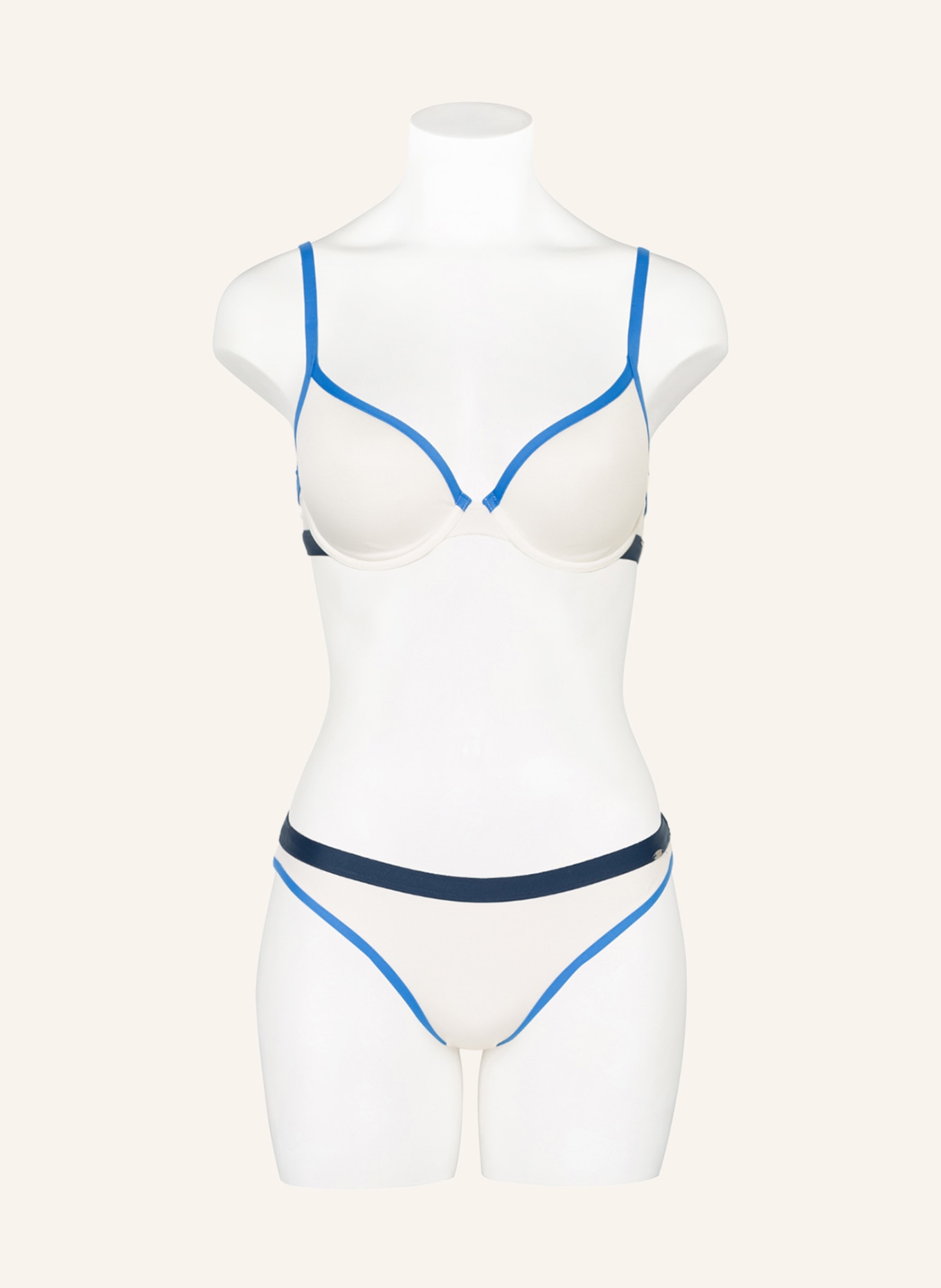Skiny Sunset Glamour Bikini bottoms EVERY SUMMER IN COLOUR BLOCK, Color: WHITE/ BLUE/ DARK BLUE (Image 2)