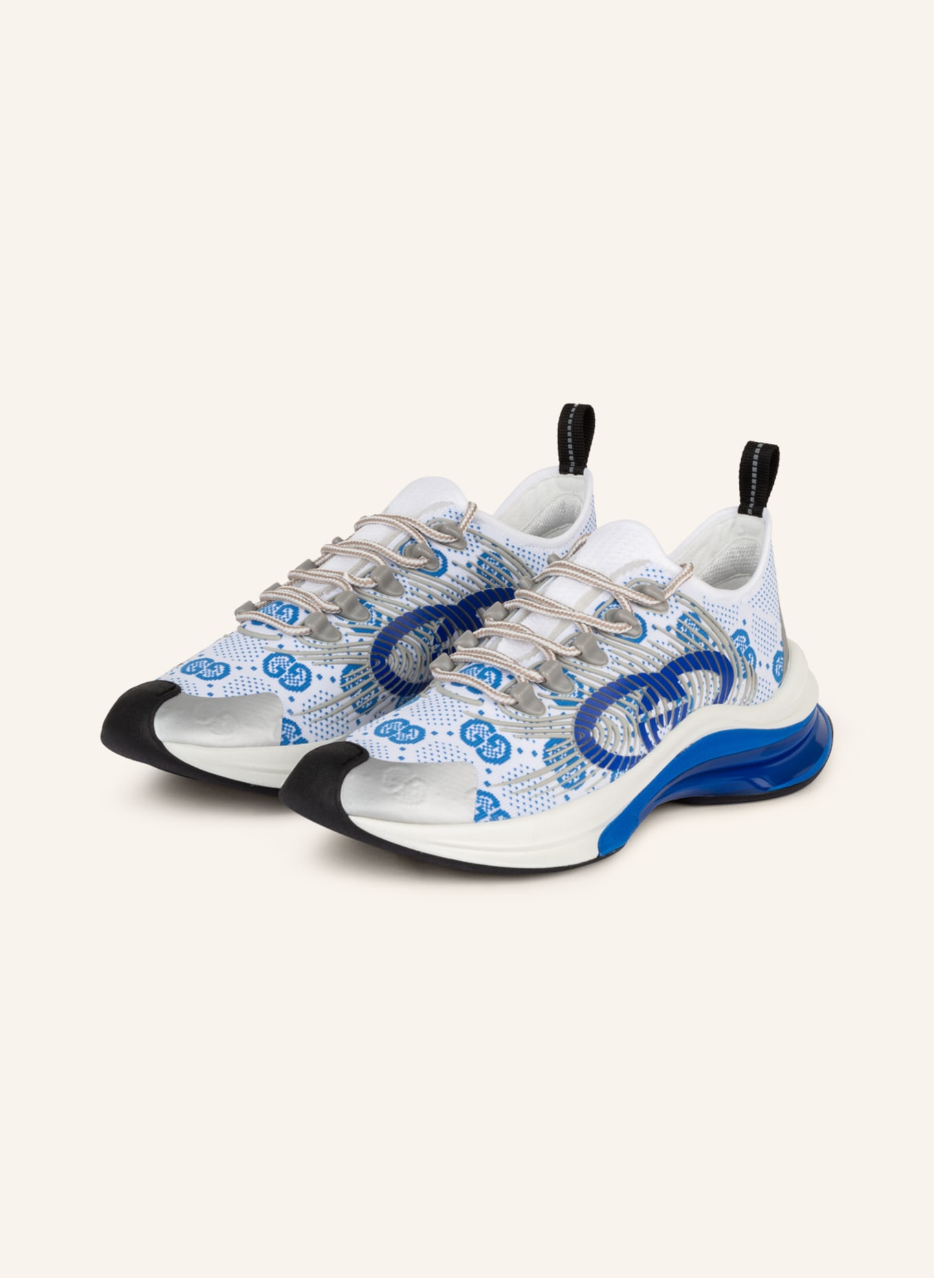 GUCCI Sneakers RUN, Color: WHITE/ BLUE/ LIGHT GRAY (Image 1)