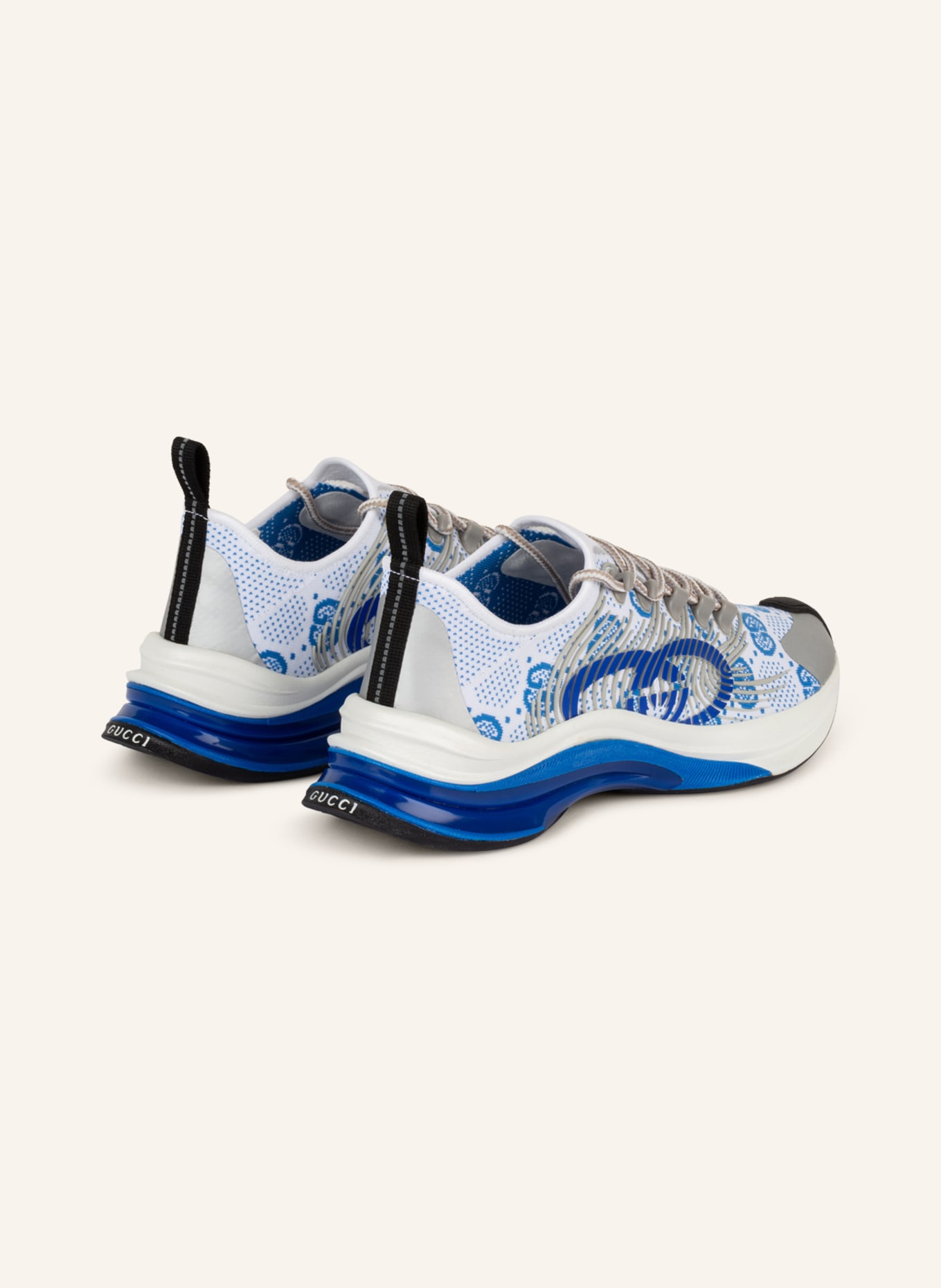 GUCCI Sneakers RUN, Color: WHITE/ BLUE/ LIGHT GRAY (Image 2)