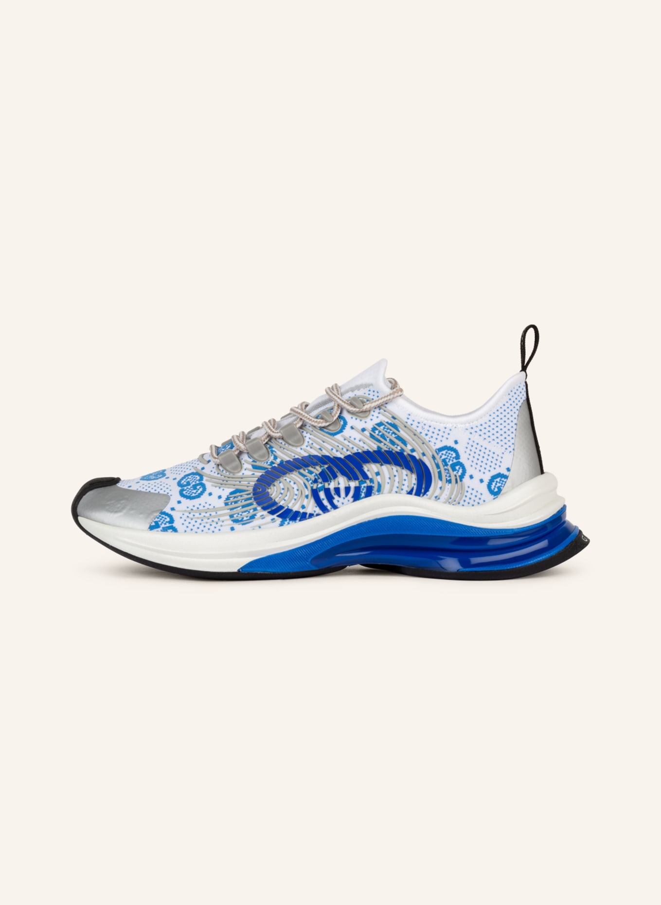 GUCCI Sneakers RUN, Color: WHITE/ BLUE/ LIGHT GRAY (Image 4)
