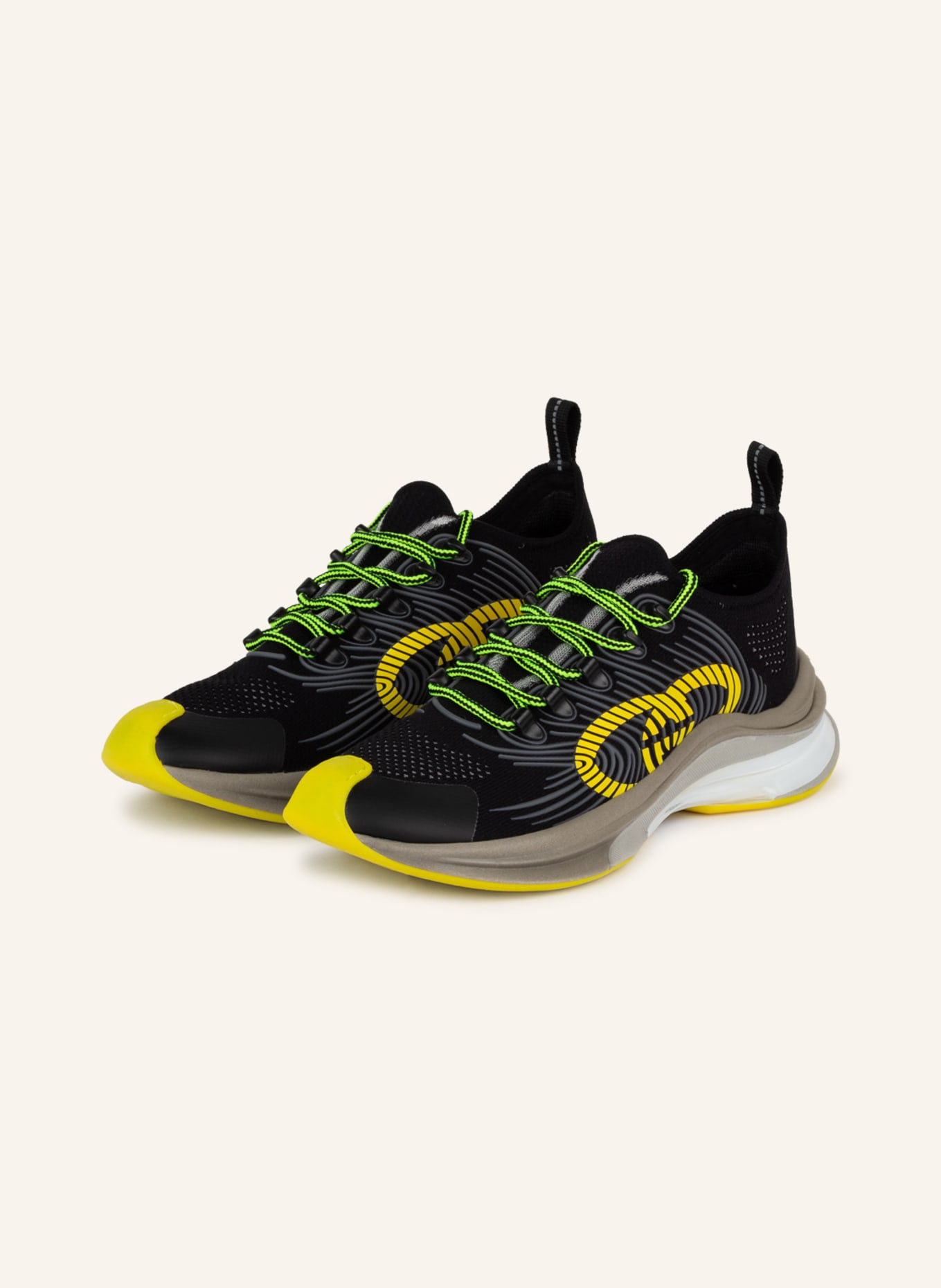 GUCCI Sneakers RUN , Color: BLACK/ YELLOW/ GRAY (Image 1)