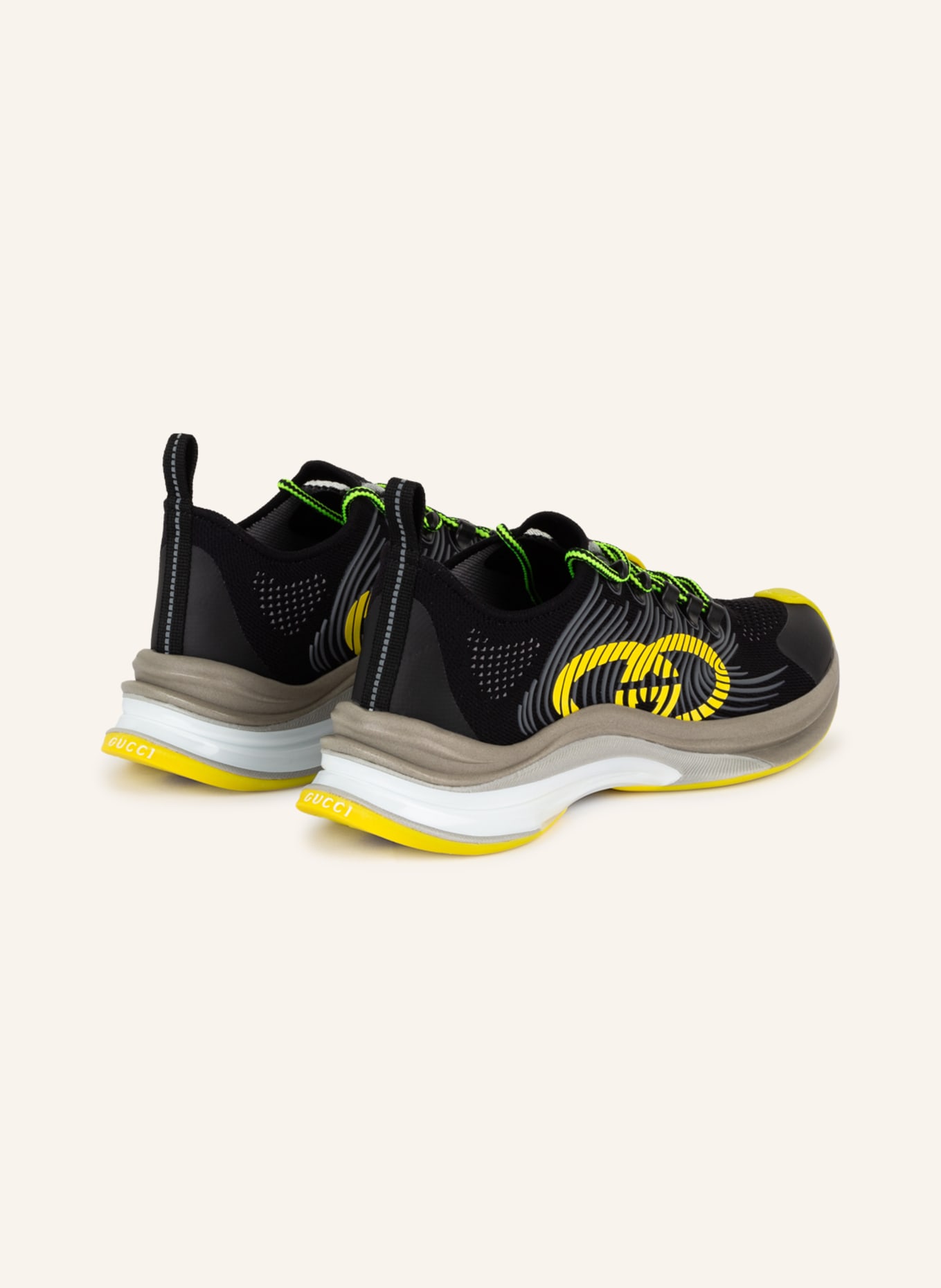 GUCCI Sneakers RUN , Color: BLACK/ YELLOW/ GRAY (Image 2)