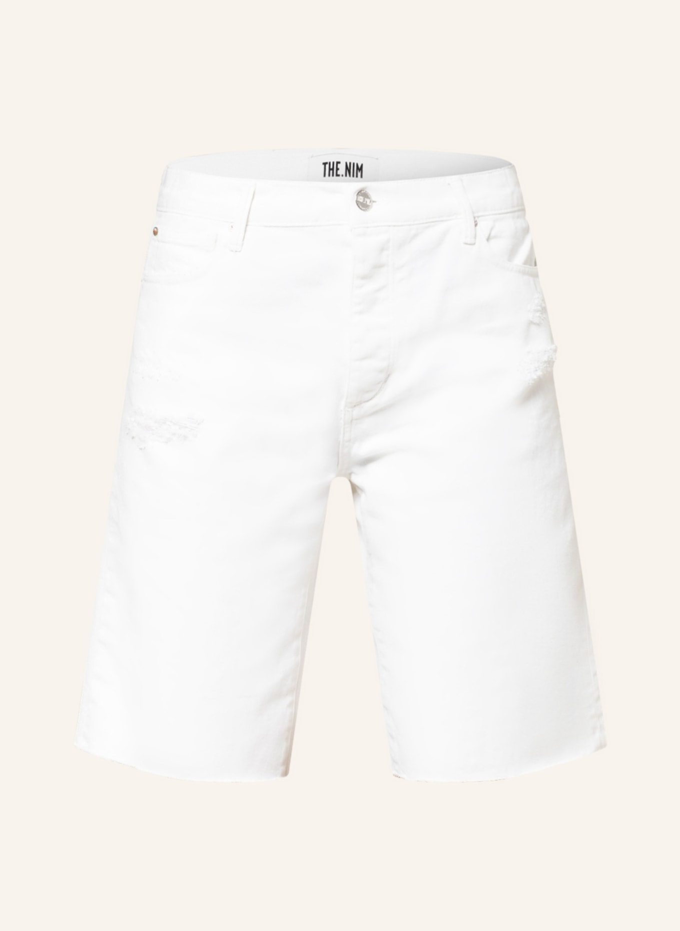 THE.NIM STANDARD Denim shorts KELLY, Color: C001B White (Image 1)